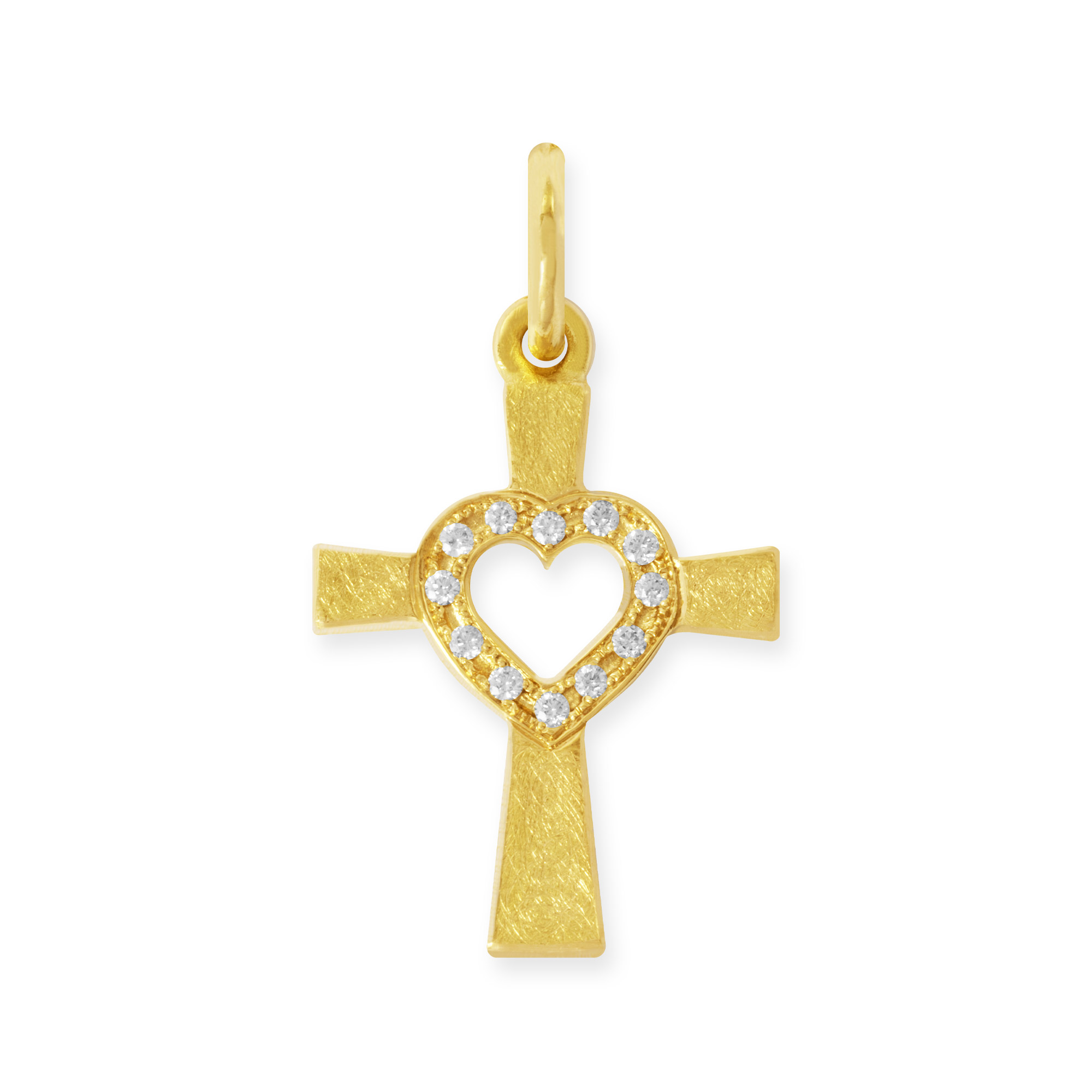 LESER Anhänger-Kreuz-750 Gelbgold-Brillanten-122872