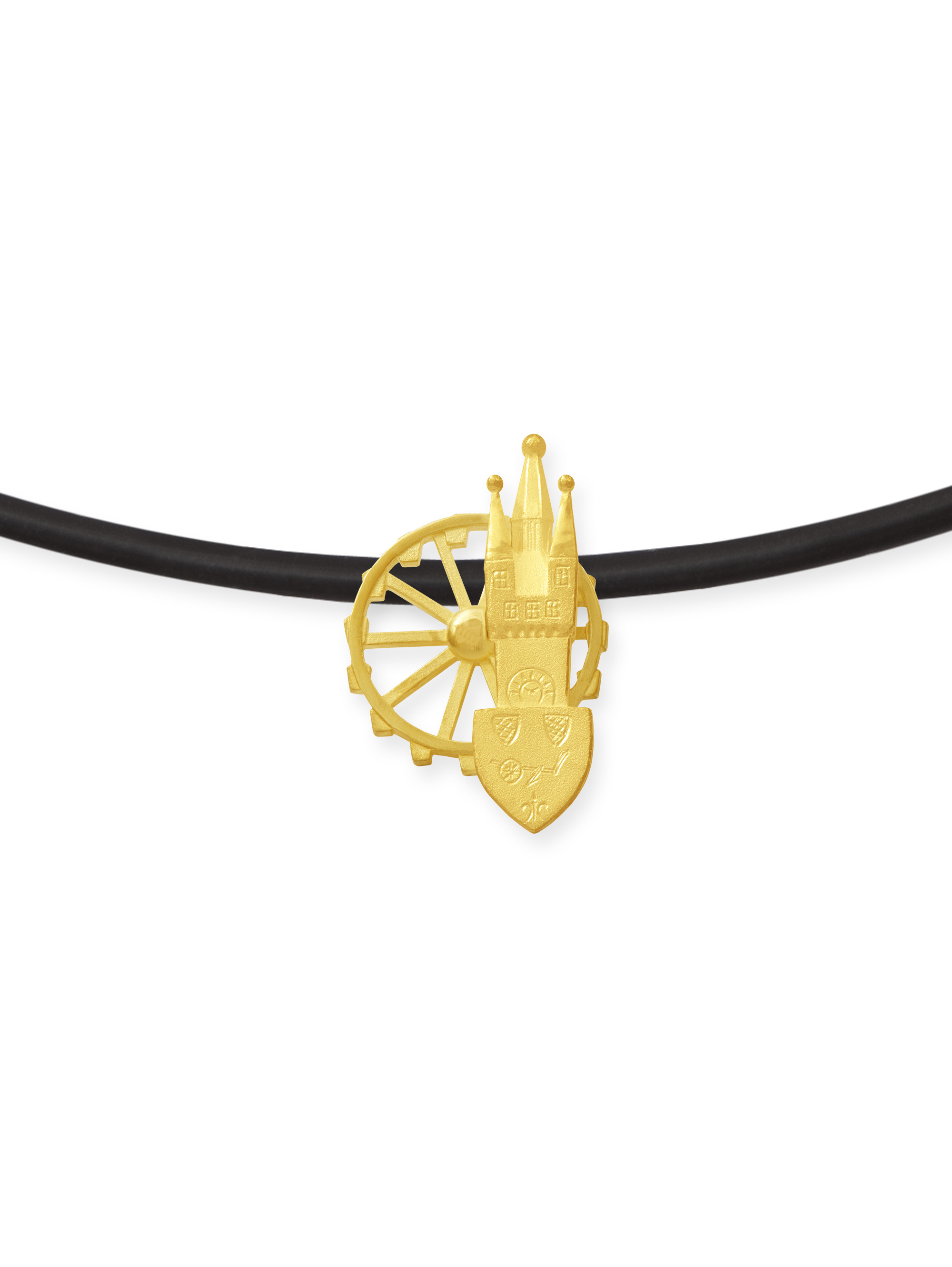 LESER Anhaenger- Stadtschmuck Riesenrad Straubing Gelbgold