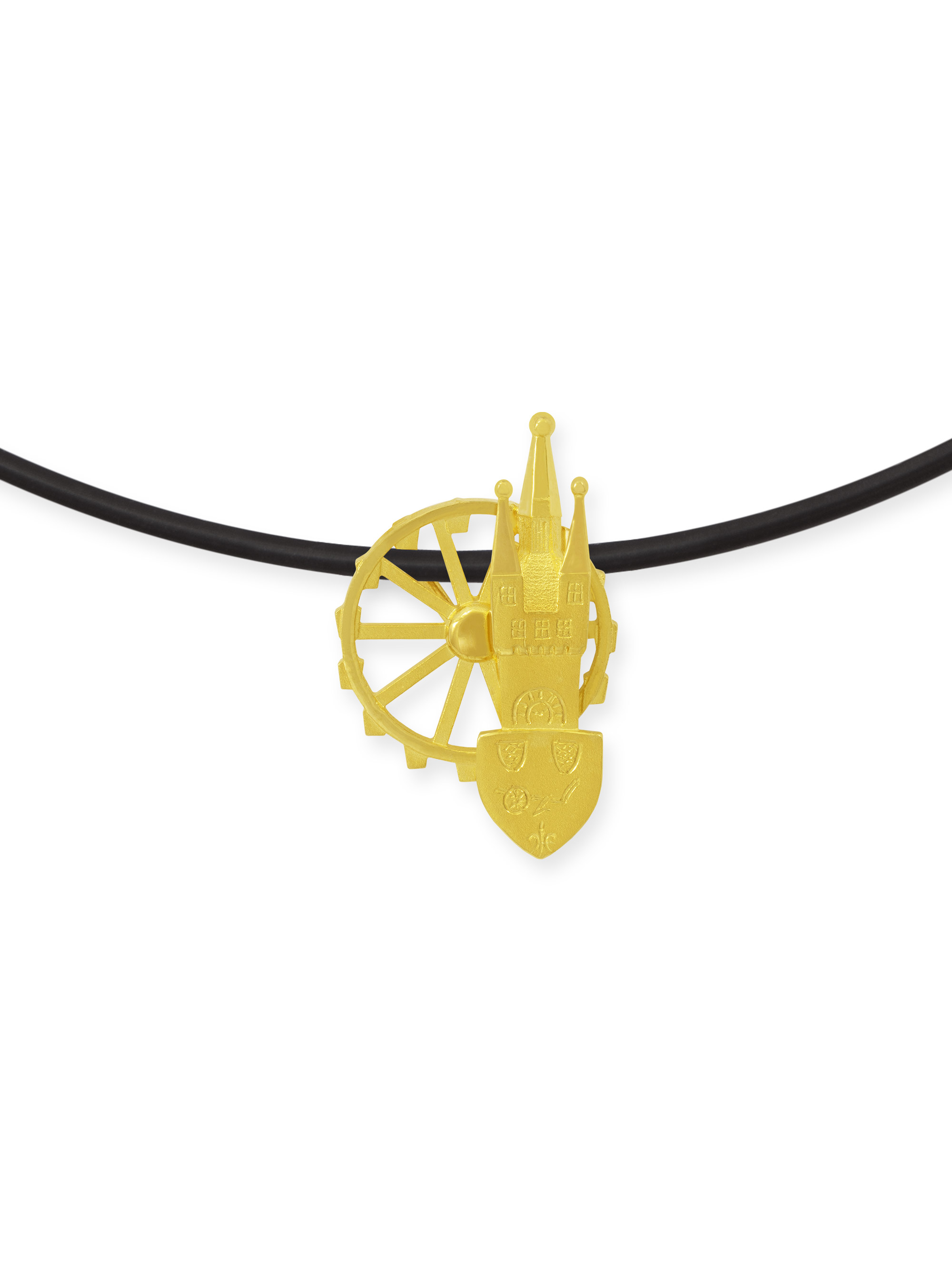 LESER Anhaenger- Stadtschmuck Riesenrad Straubing Gelbgold
