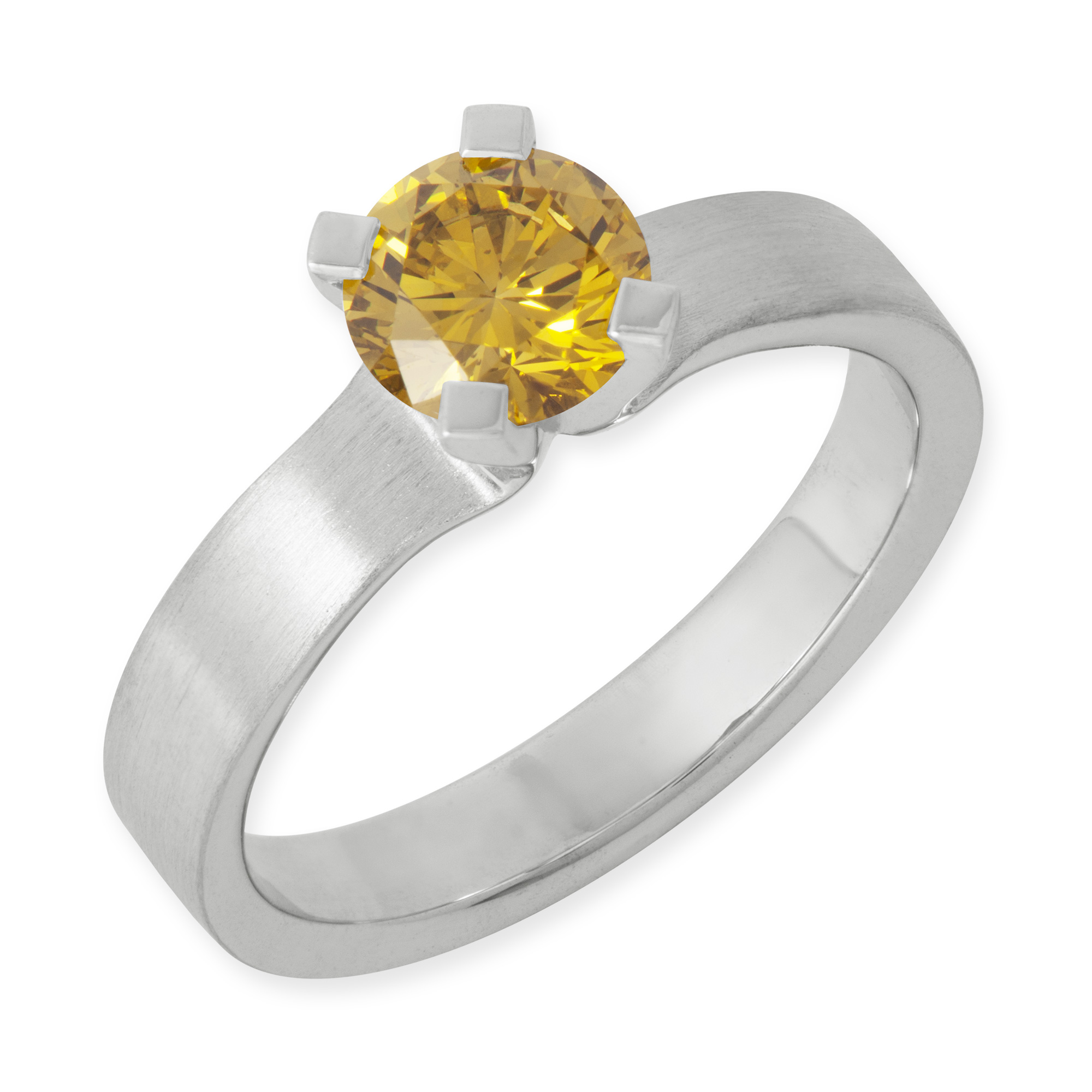 LESER Ring-Verlobungsring- Gleber Brillant 750 Weissgold 