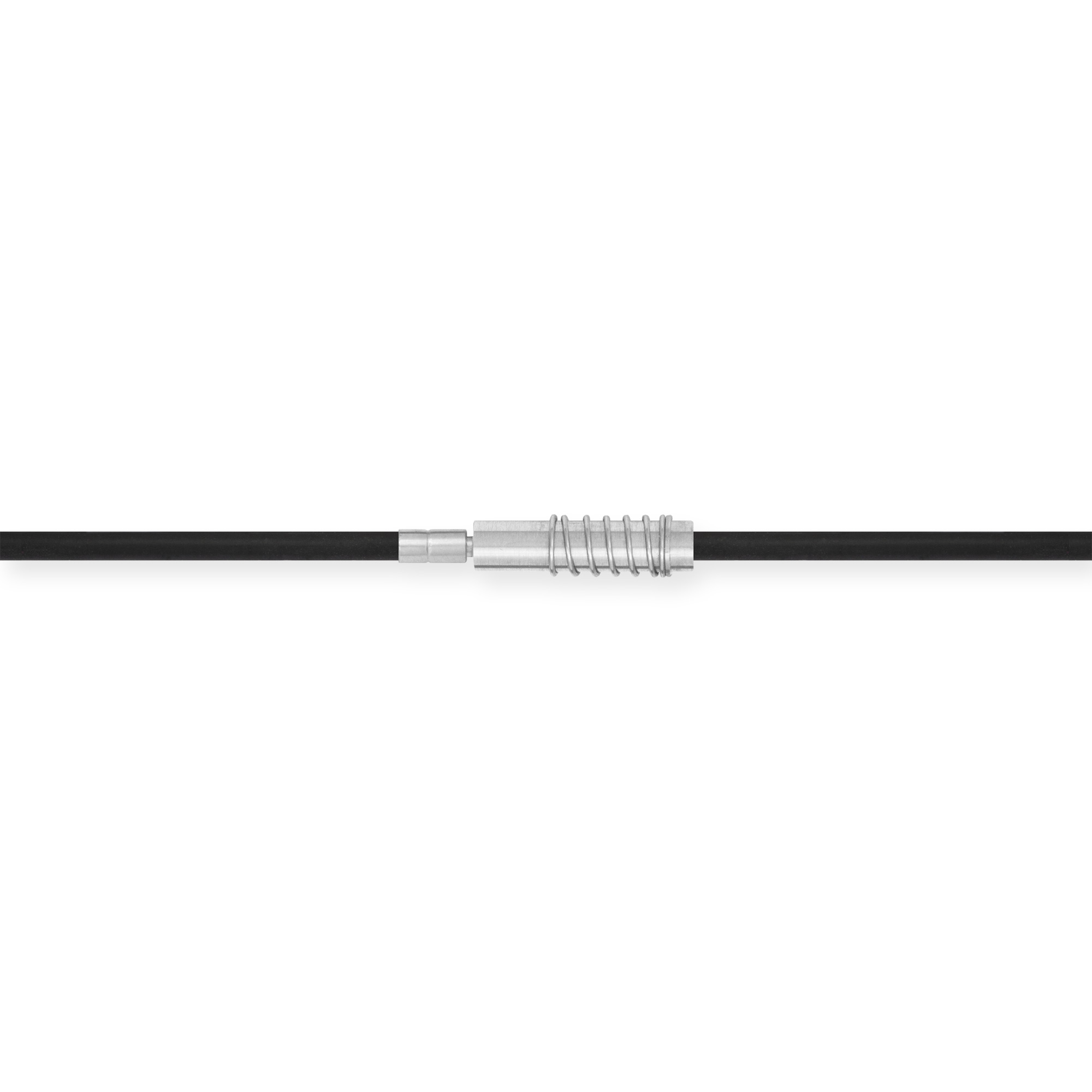 LESER Silikonreif schwarz 1,5 mm mit Edelstahl Steckverschluss