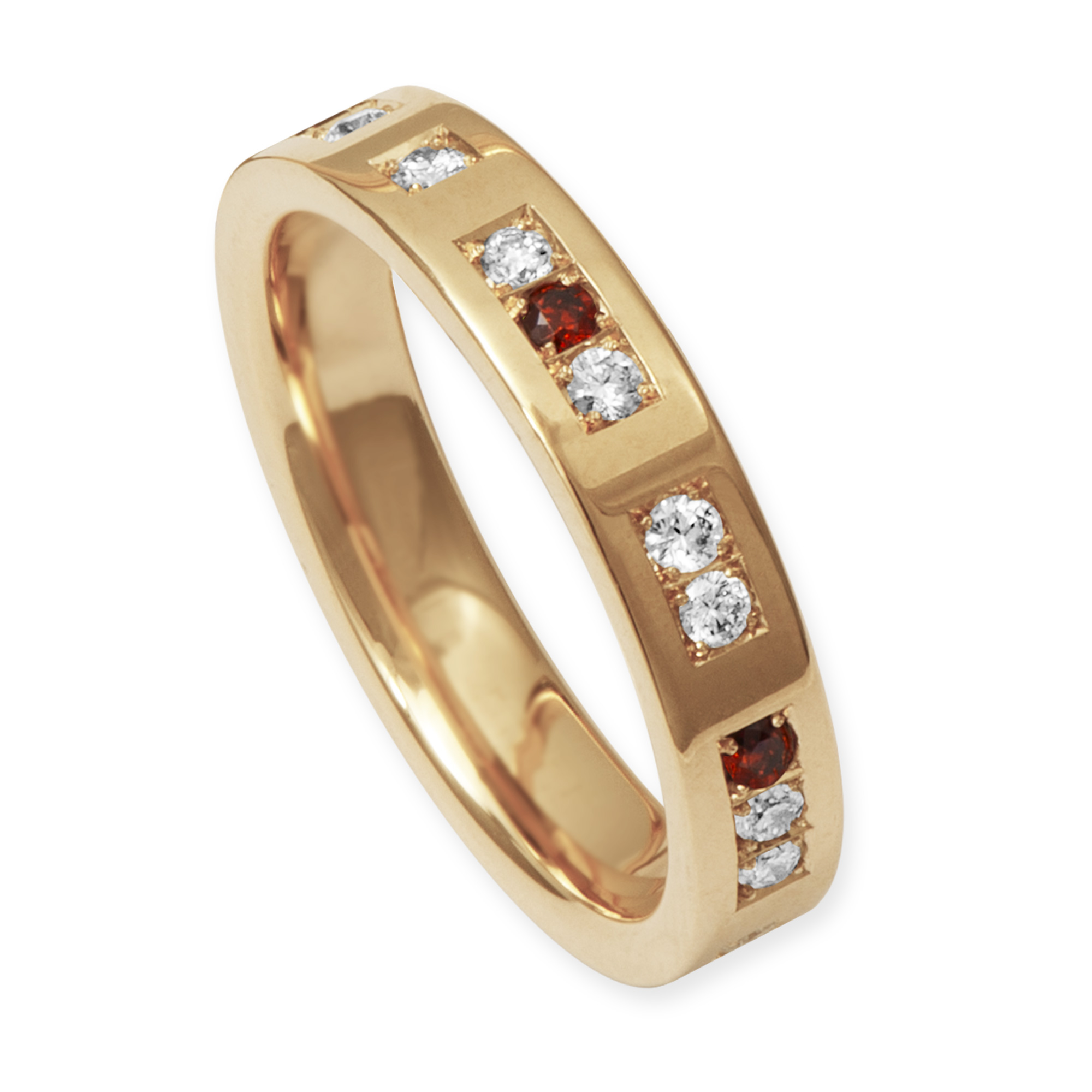 LESER Ring-750 Rotgold Brillanten