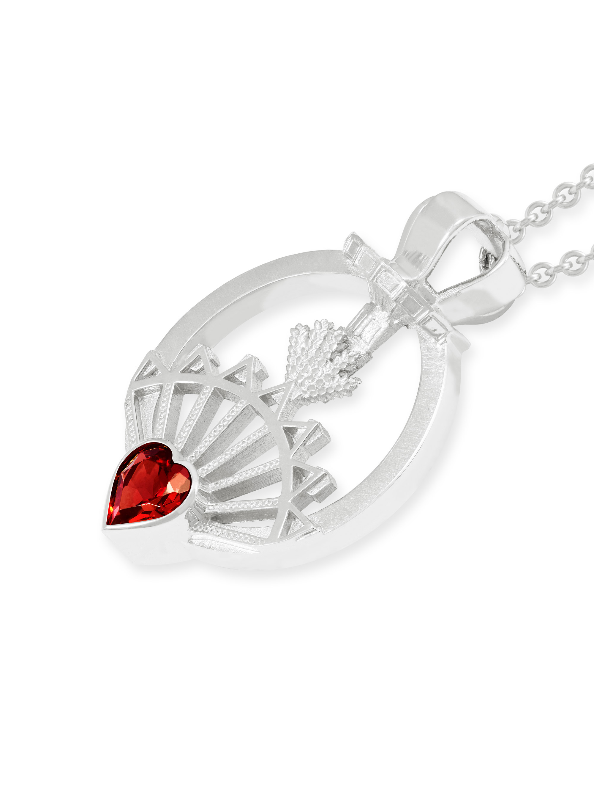 LESER Anhaenger- Stadtschmuck Straubing Volksfest Granat 925 Silber