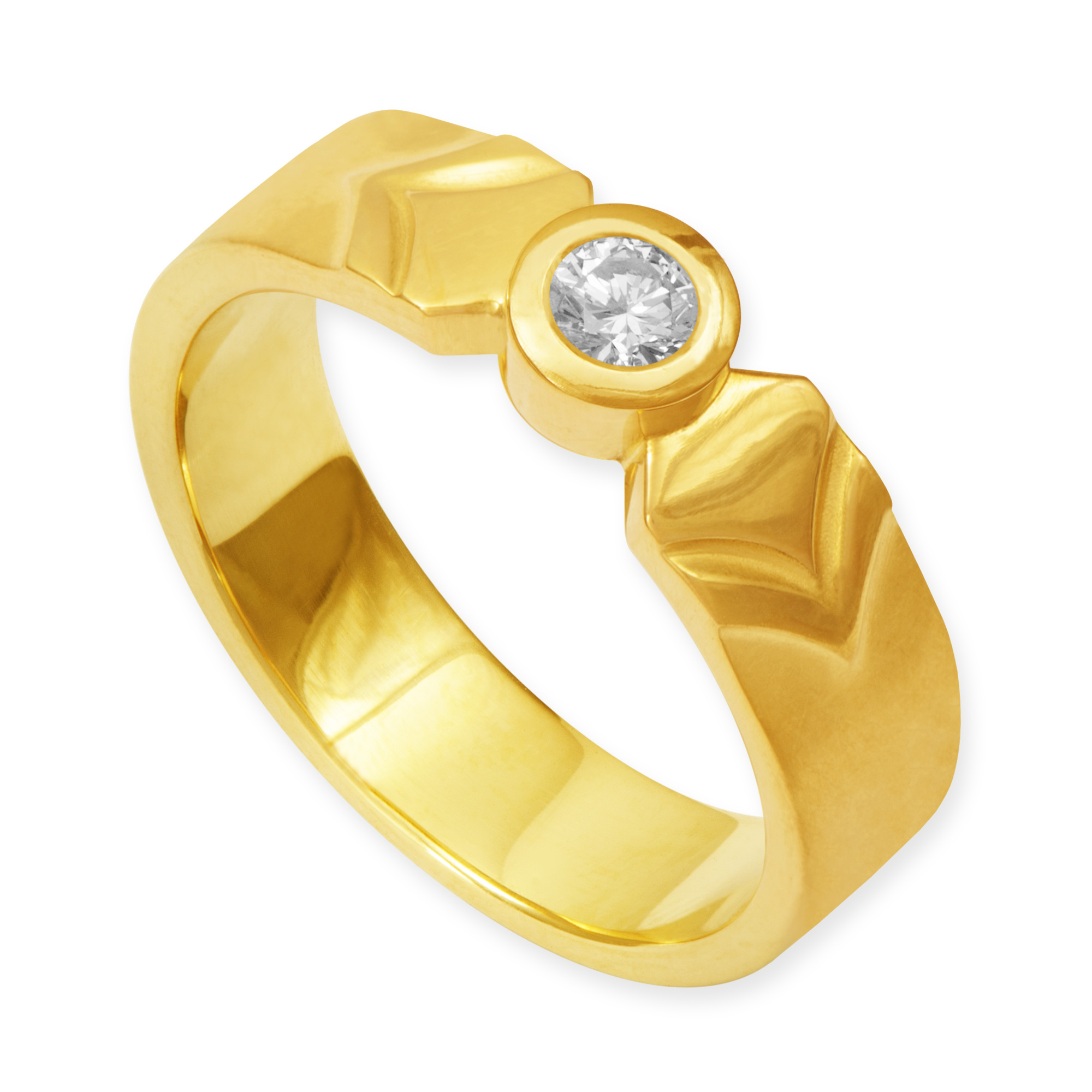114548 LESER Palme-Ring 750 Gelbgold