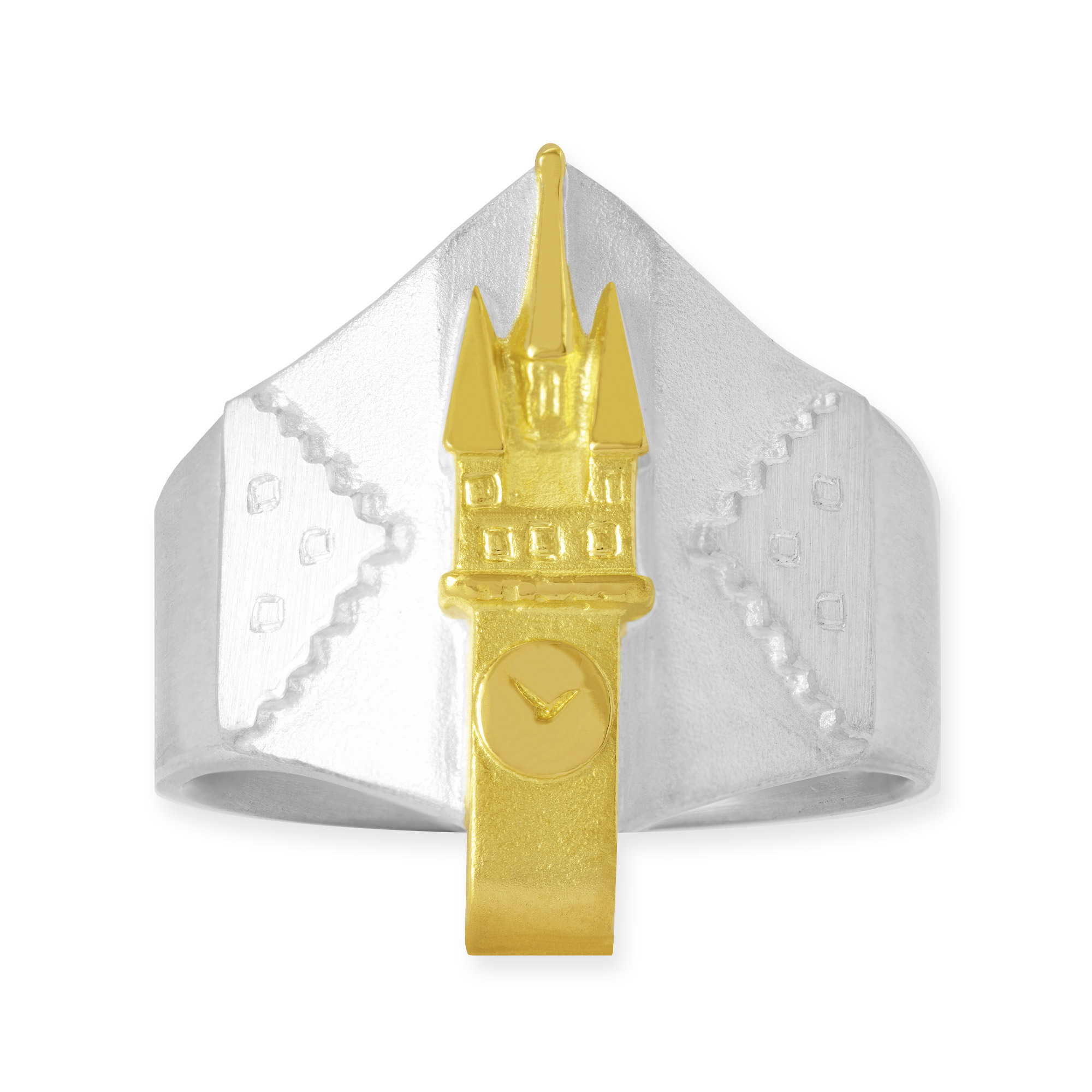 LESER Ring- Stadtturm Gelbgold Silber