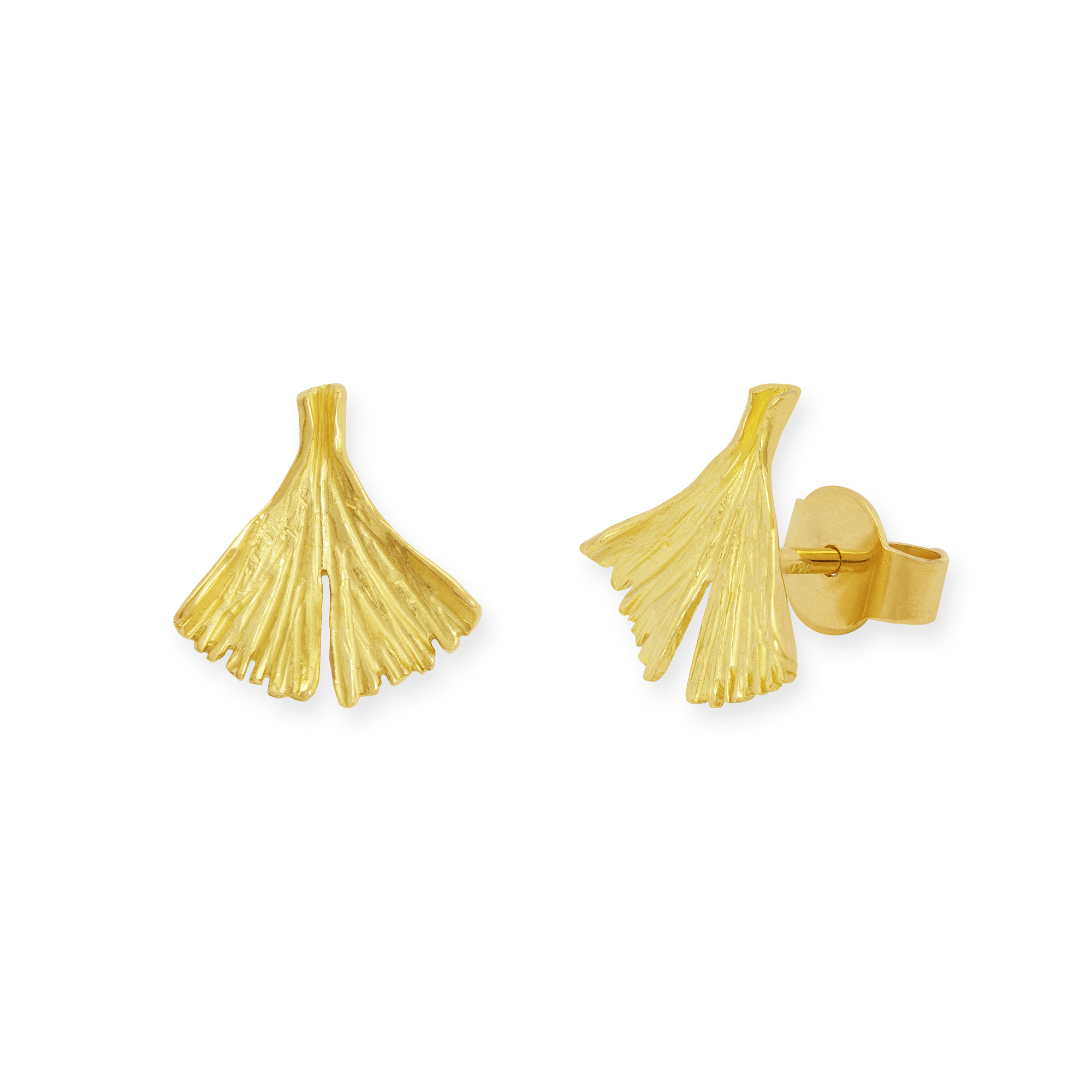 LESER-Ohrstecker-Ginkgo-750GG