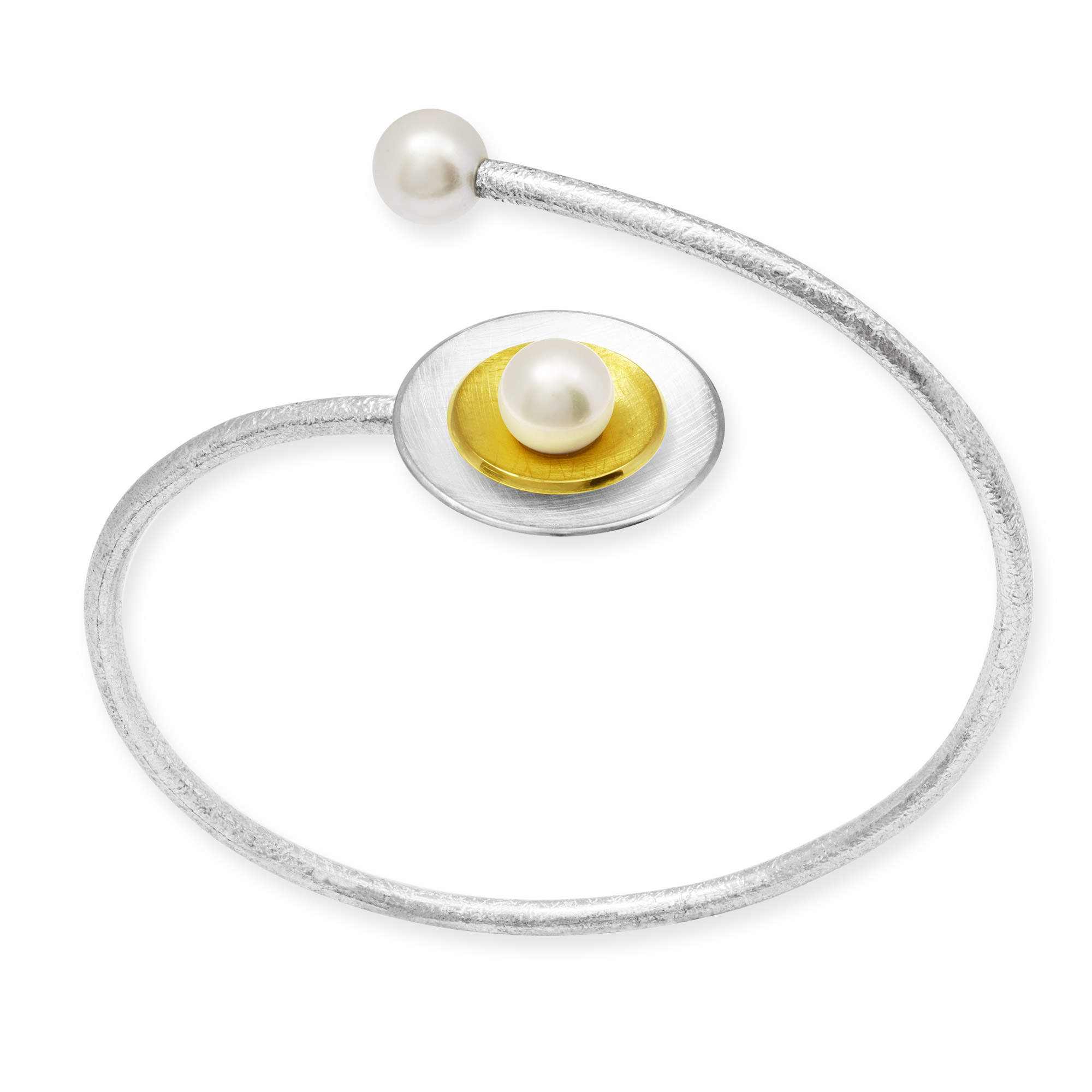 LESER Armspange-Perle-925Silber-750GG LESER Armspange-Perle-925Silber-750GG