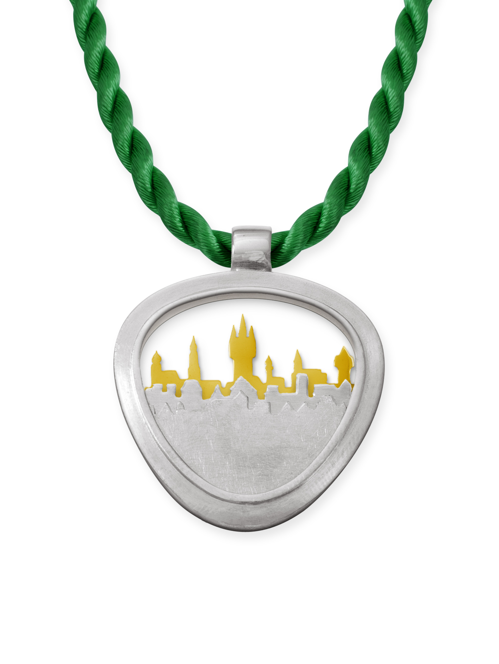 LESER Anhaenger- Stadtsilhouette Gelbgold Weissgold 