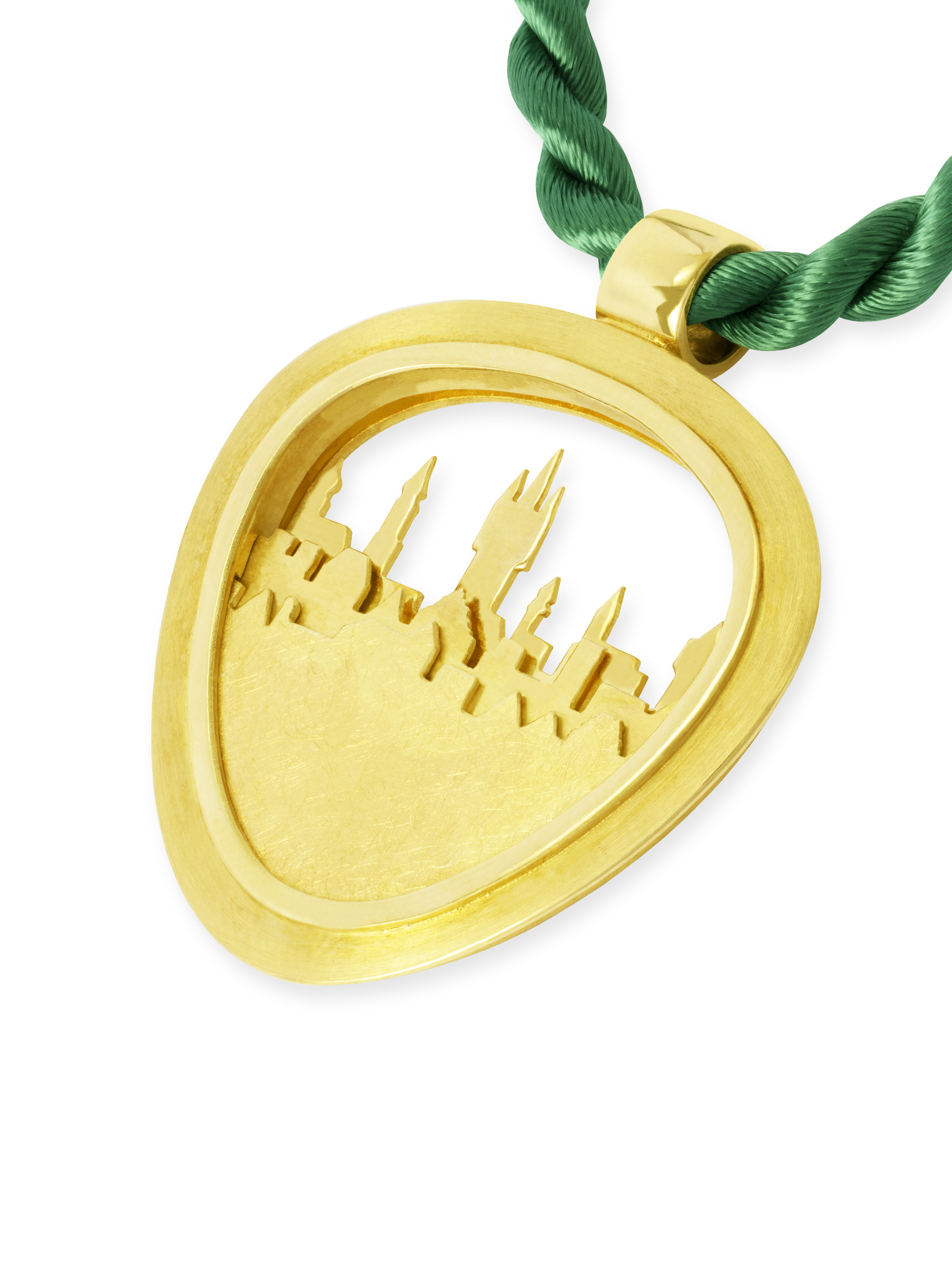 LESER Anhaenger- Stadtsilhouette Gelbgold