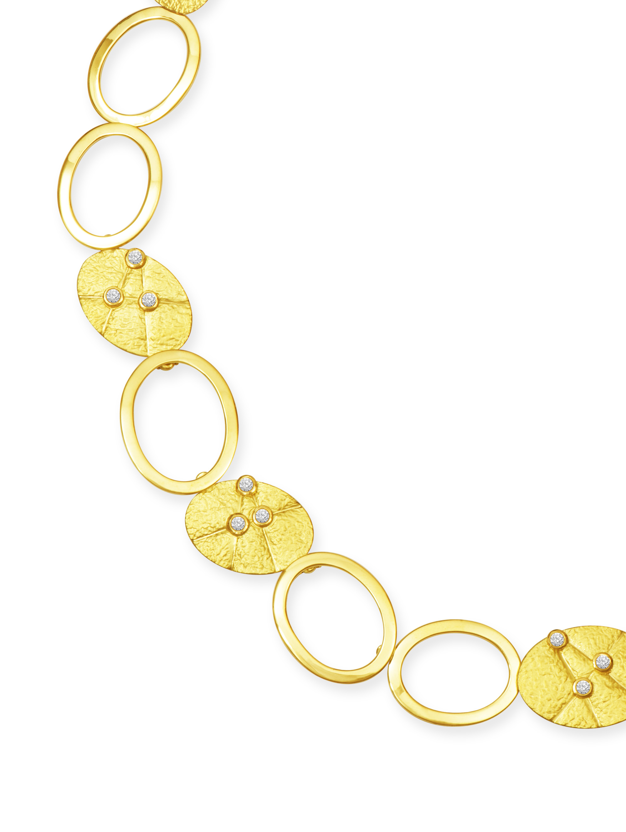 LESER Collier- Unikat Kieselsteine 750 Gelbgold LESER Collier- Unikat Kieselsteine 750 Gelbgold