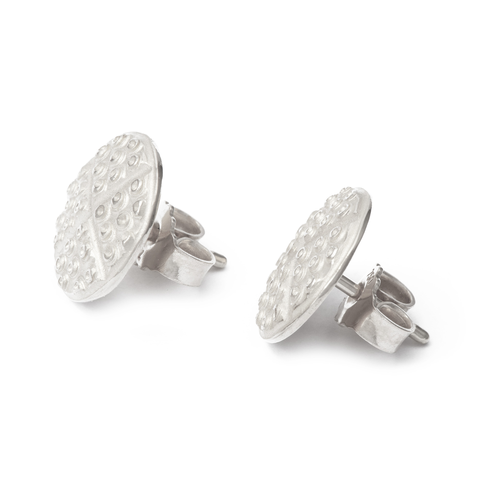 LESER Ohrstecker- Stadtschmuck Roemermaske Straubing Silber