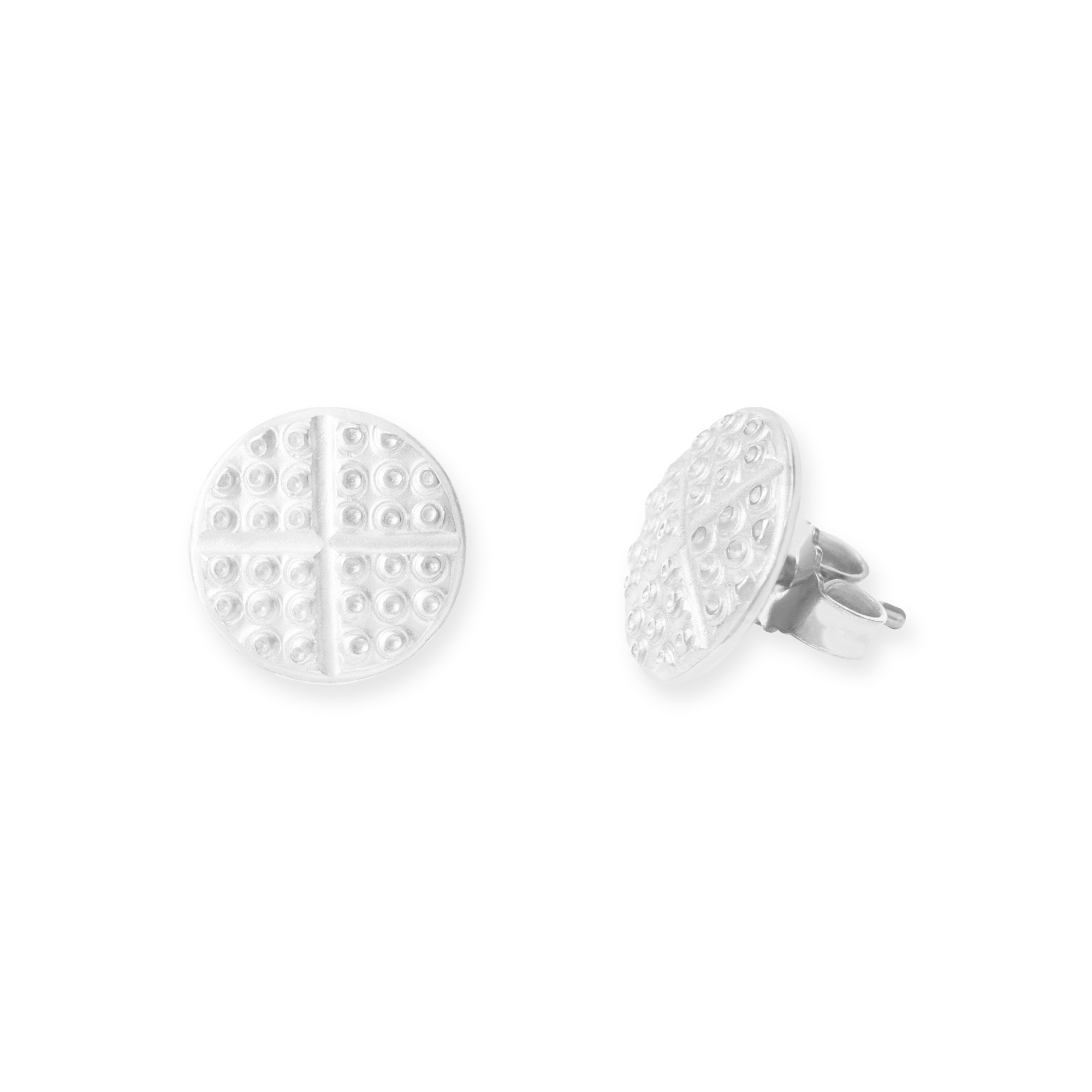 LESER Ohrstecker- Stadtschmuck Roemermaske Straubing Silber