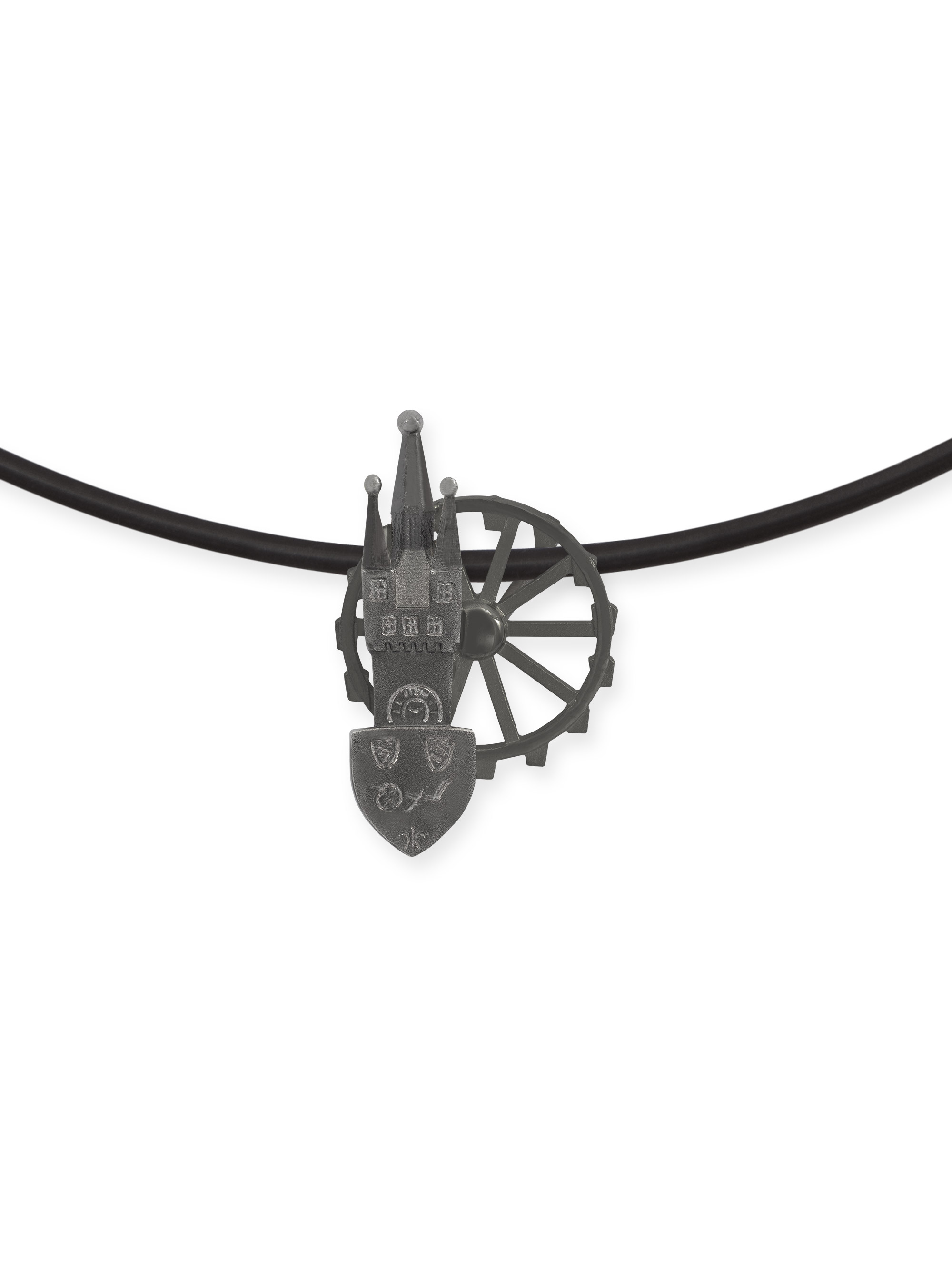 LESER Anhaenger- Stadtschmuck Riesenrad Straubing Silber