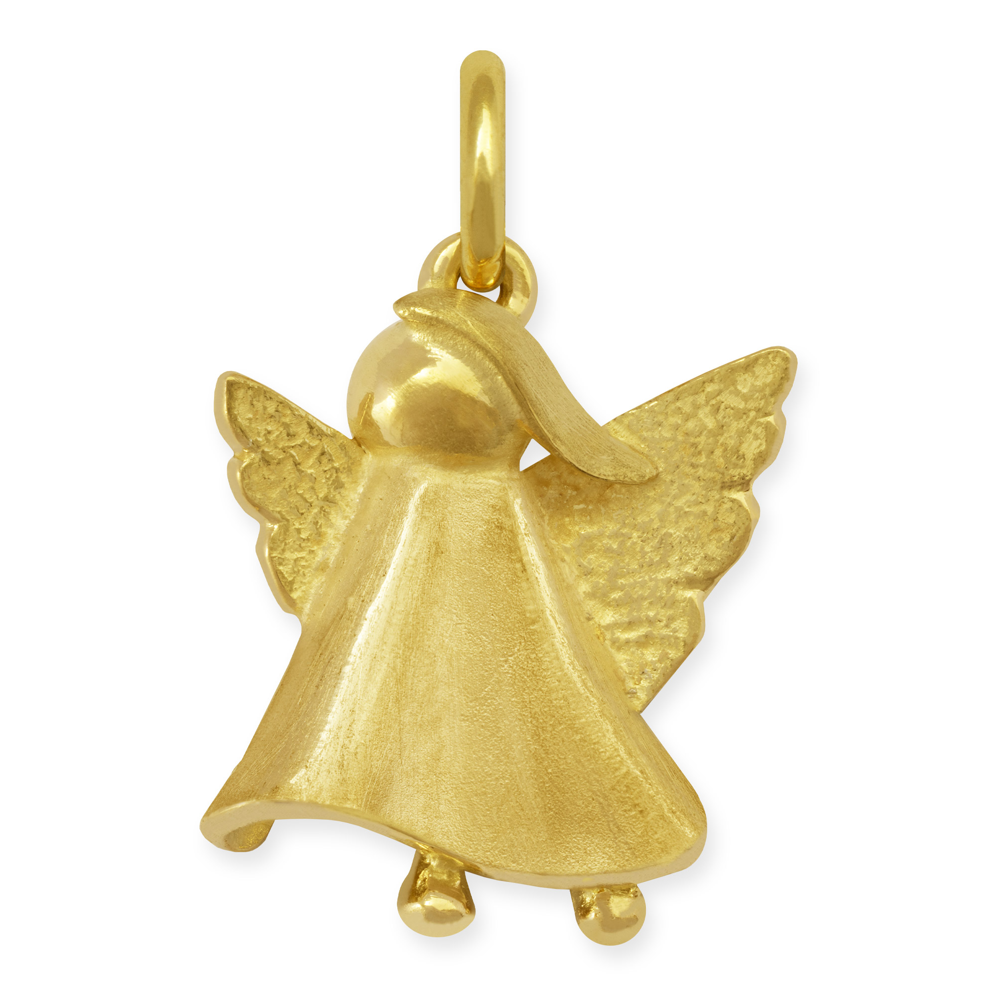 Schtzengel-Anhänger aus Gelbgold groß