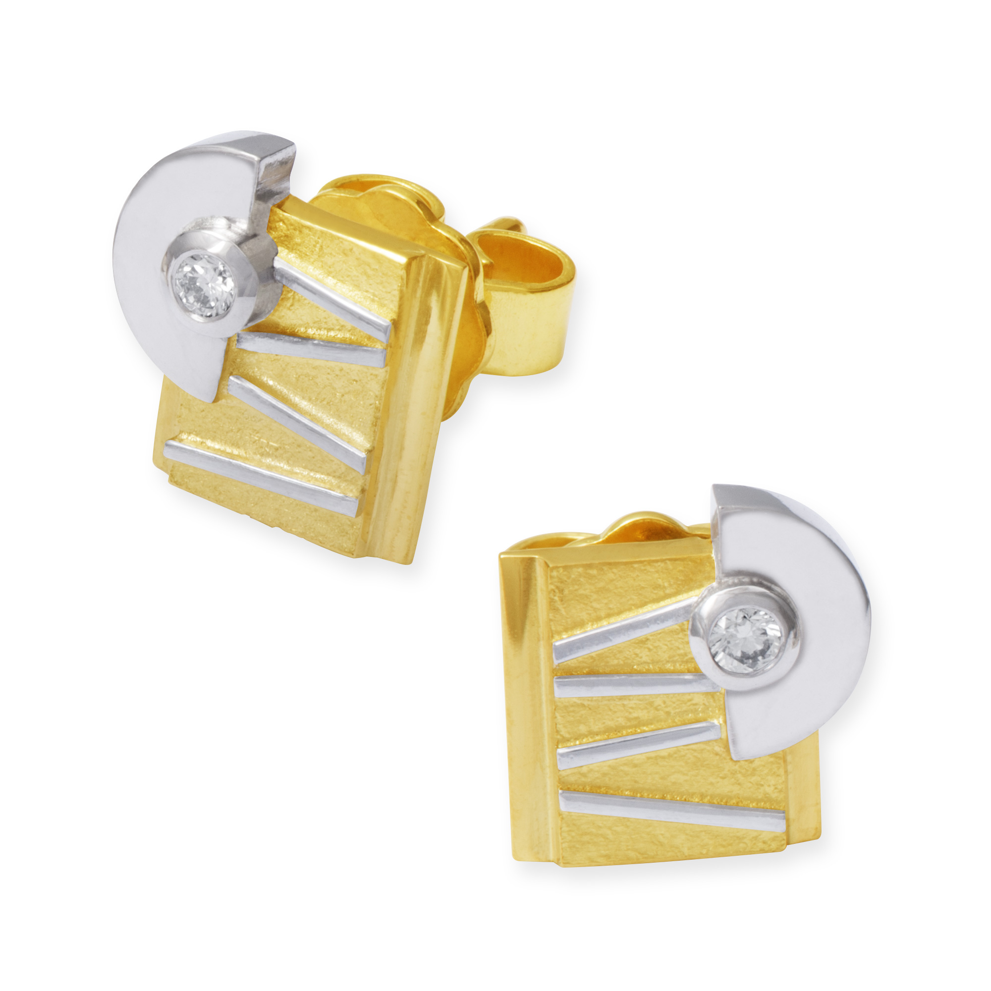 LESER Ohrstecker-Mikado 750 Gelbgold 750 Weissgold-106805 LESER Ohrstecker-Mikado 750 Gelbgold 750 Weissgold