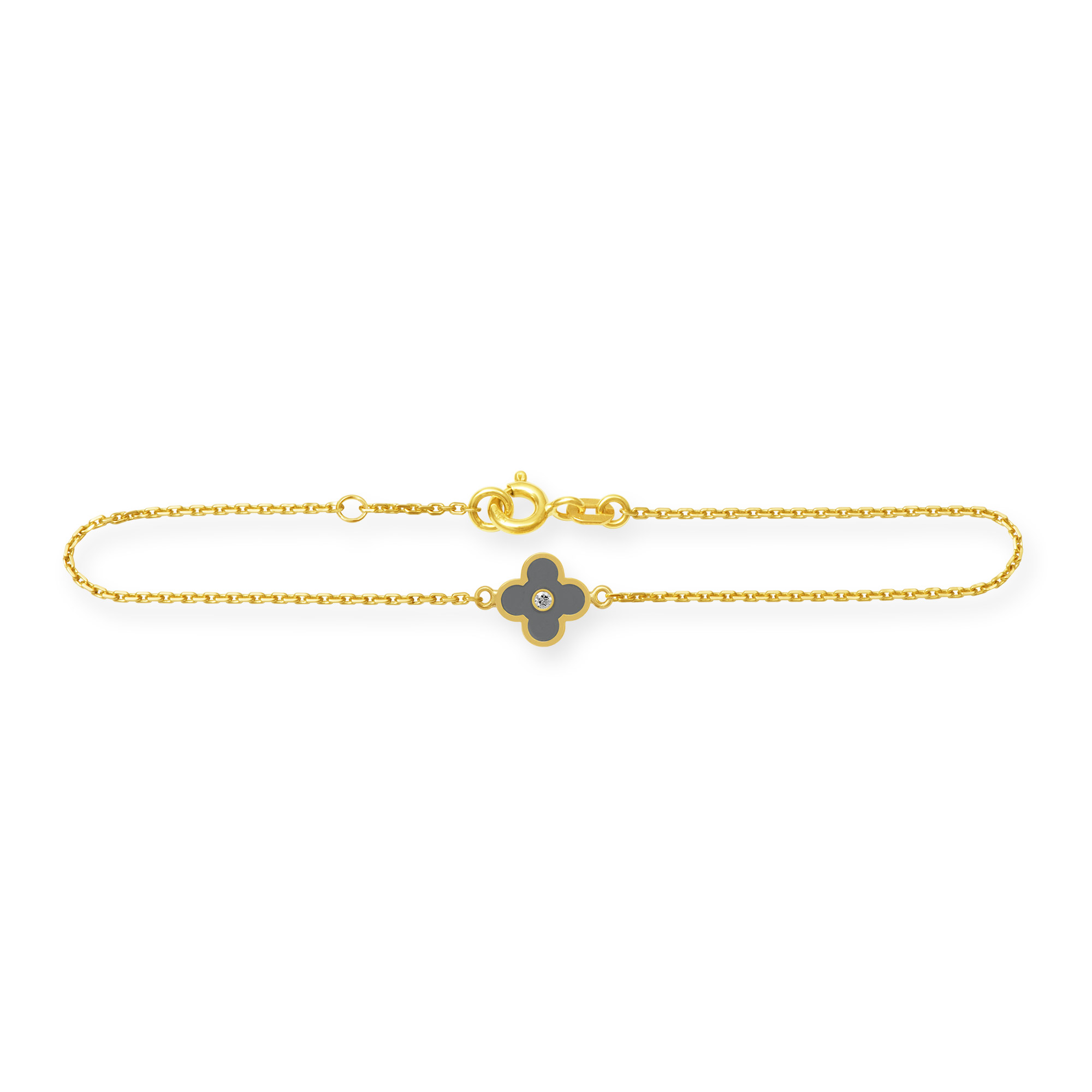 Armband mit grauer Blume