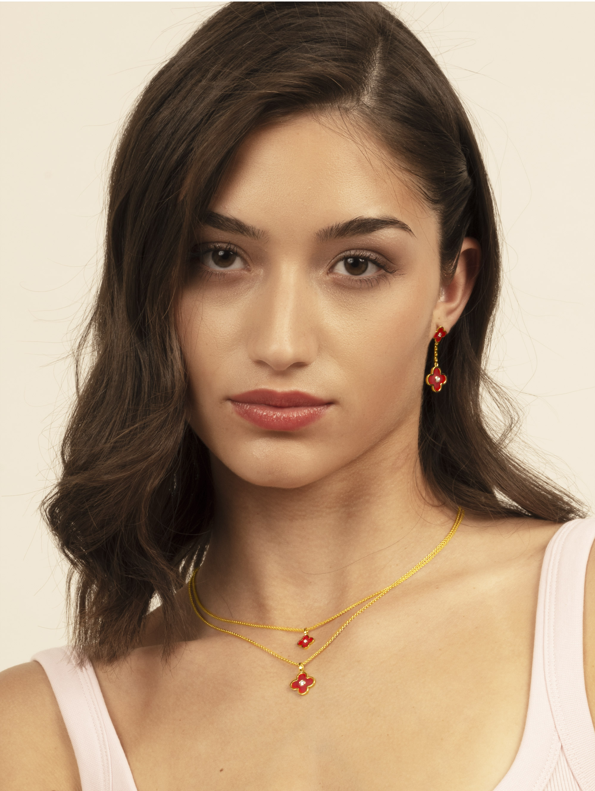 LESER Modelbild- Anhänger "Fleur" Rot