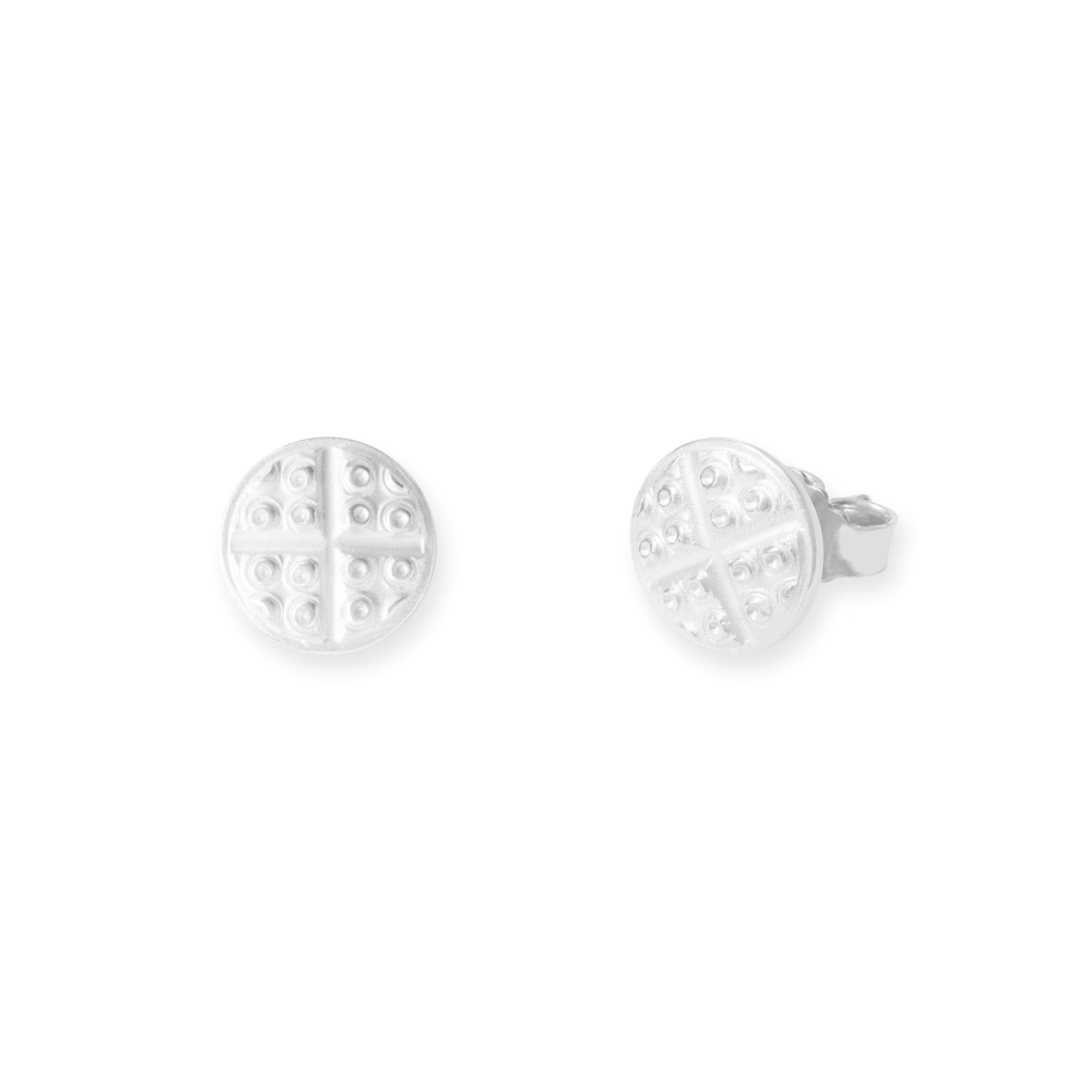 LESER Ohrstecker- Stadtschmuck Roemermaske Straubing Silber
