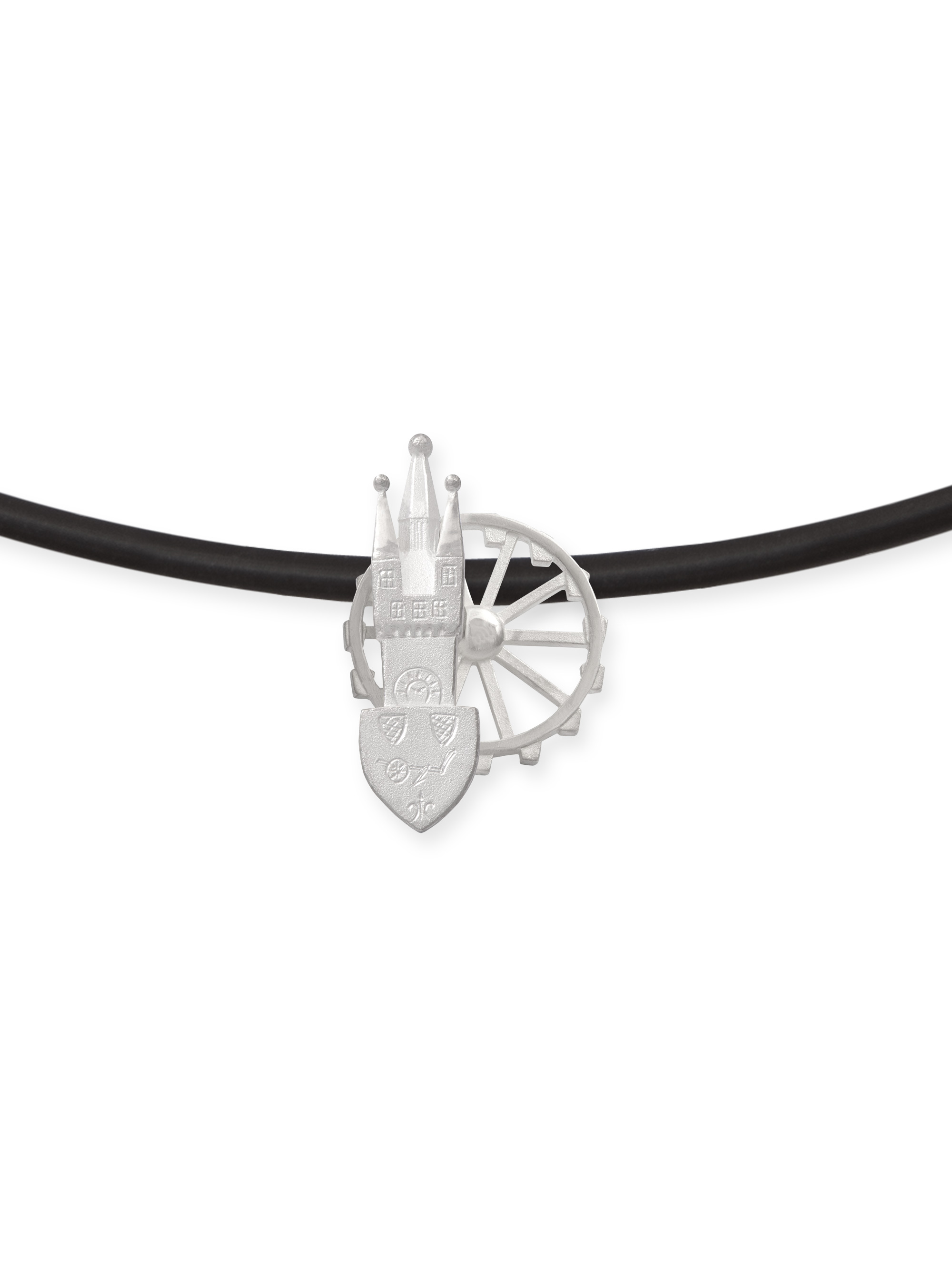 LESER Anhaenger- Stadtschmuck Riesenrad Straubing Silber