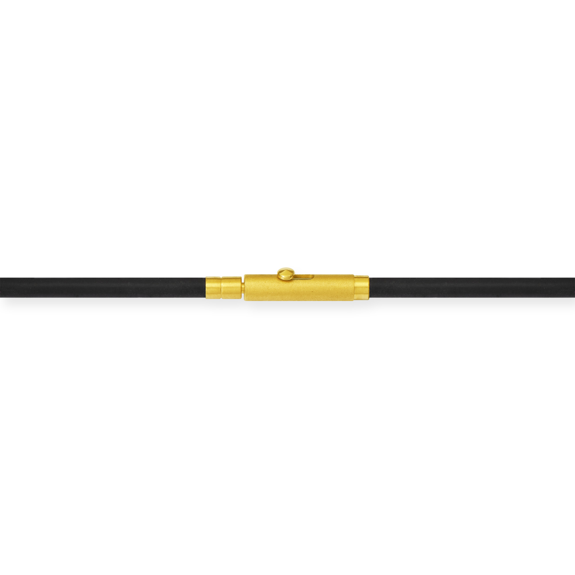 LESER Silikonreif schwarz 2,0 mm mit Gelbgold Steckverschluss