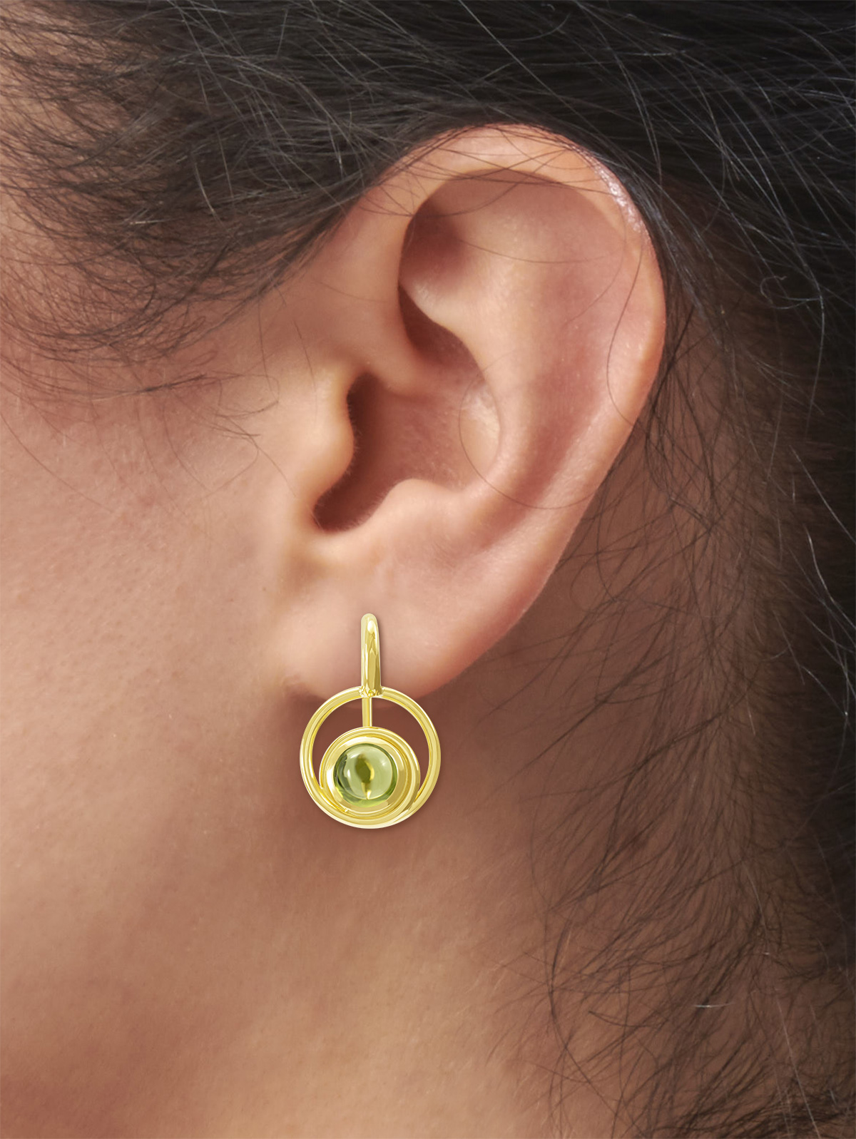 Ohrbügel mit Peridot