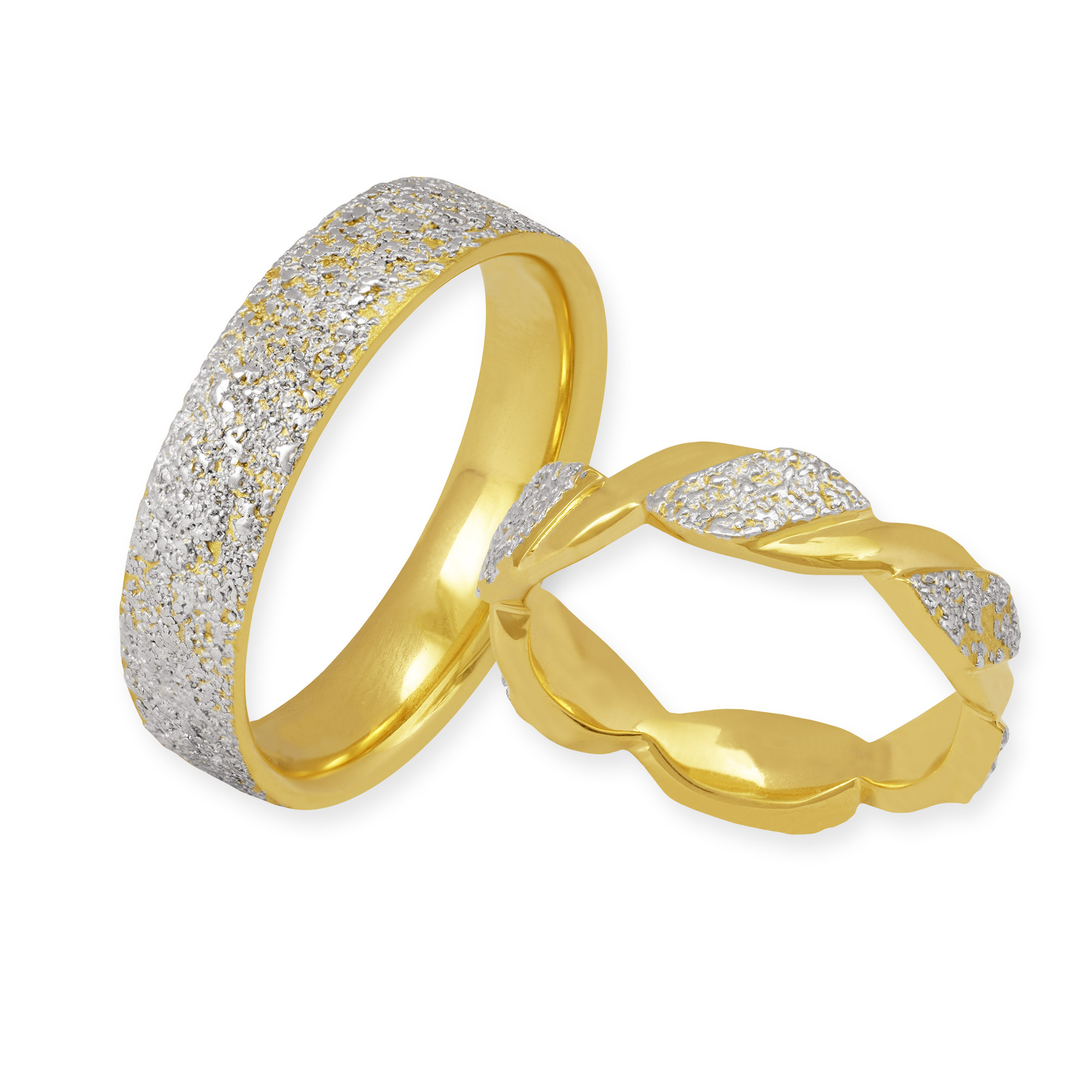 Trauringe von Goldschmiede LESER aus Gelbgold und Platin Trauringe von Goldschmiede LESER aus Gelbgold und Platin