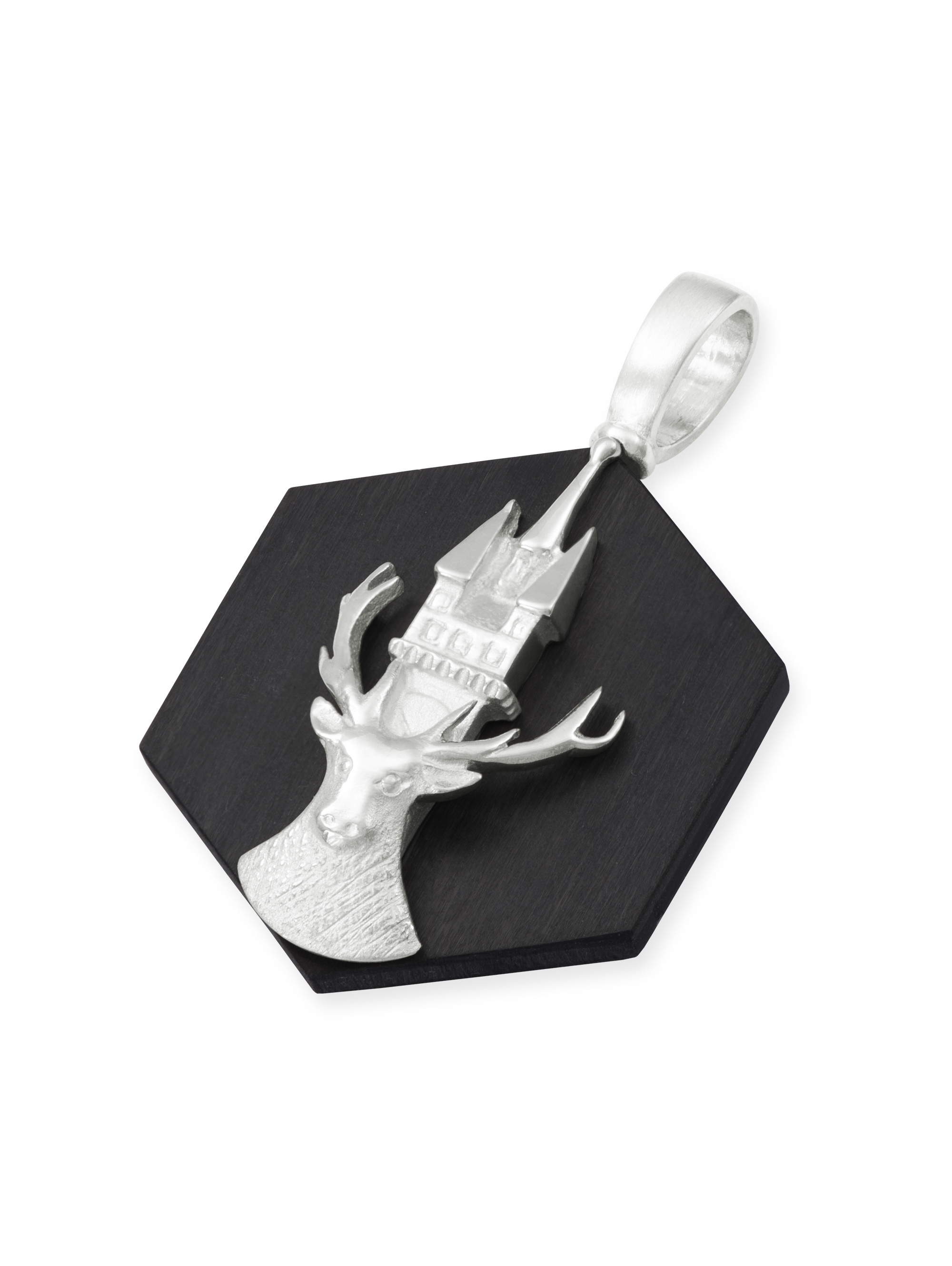 LESER Anhaenger- Stadtturm-Hirsch-Silber LESER Anhaenger- Stadtturm-Hirsch-Silber