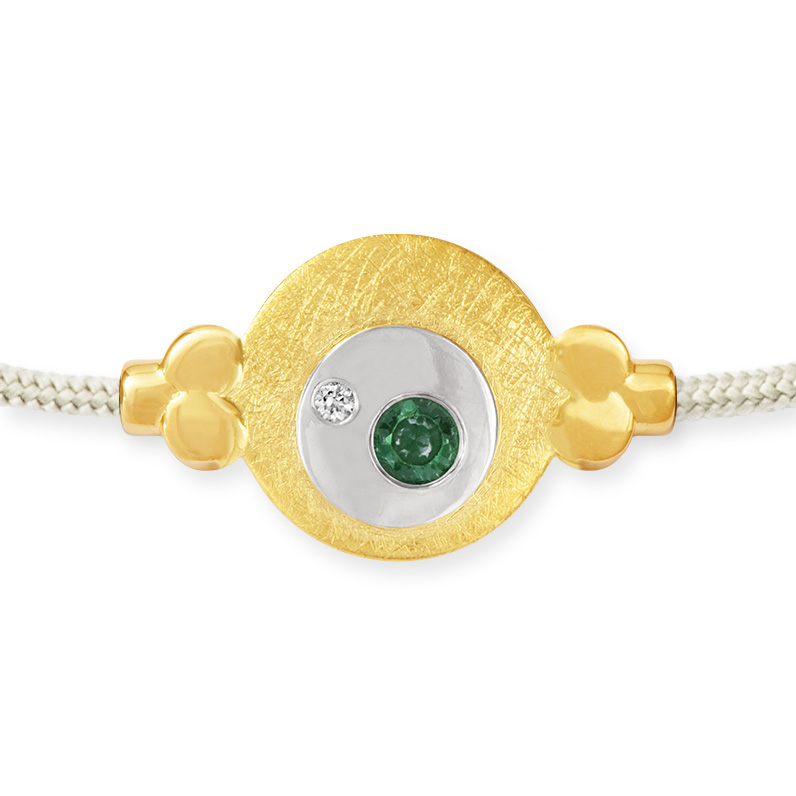 LESER Armband- 585 Gelbgold Smaragd