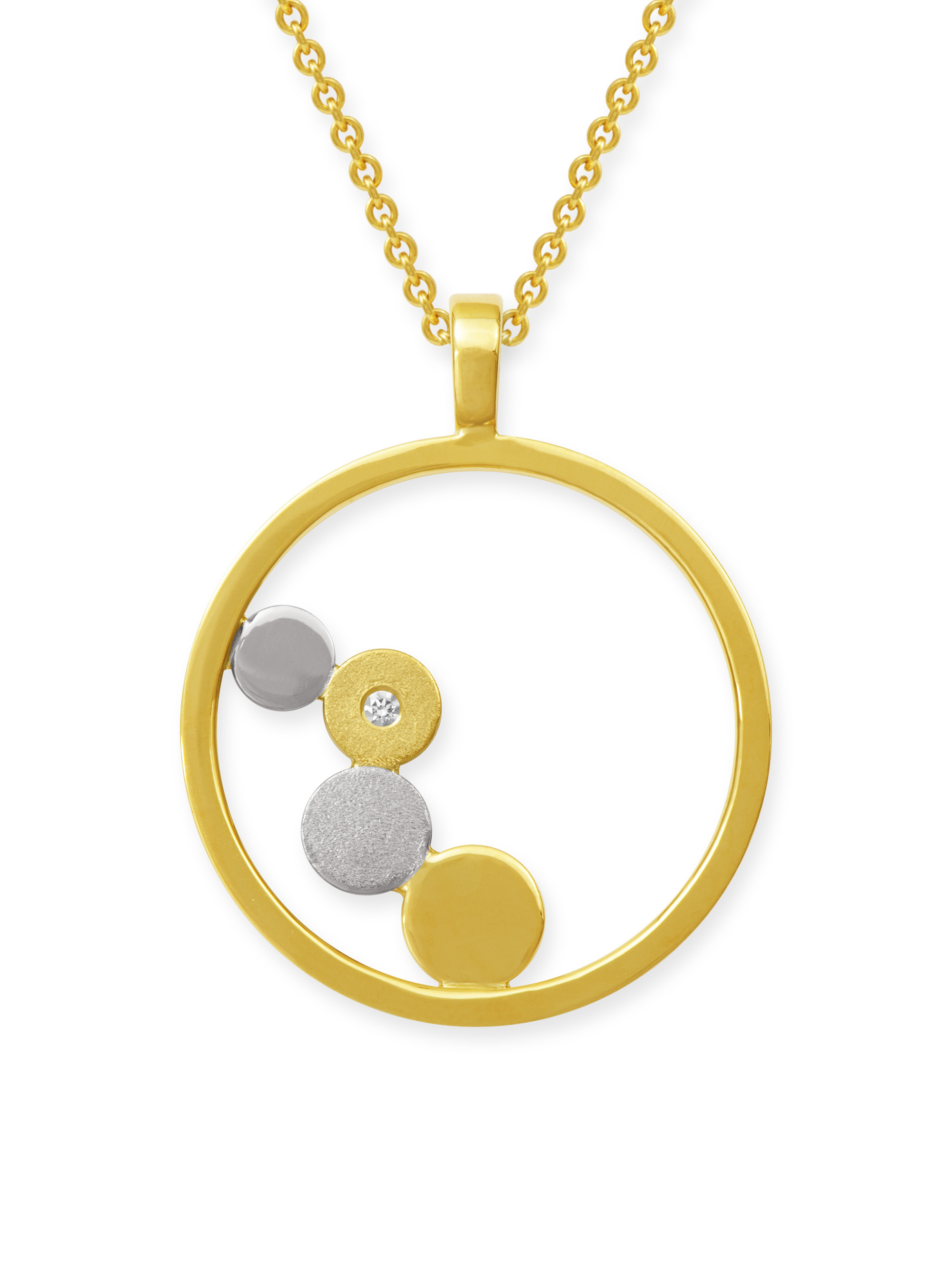LESER Anhaenger-Circle 750 Gelbgold 750 Weißgold_114896 LESER Anhaenger-Circle 750 Gelbgold 750 Weißgold