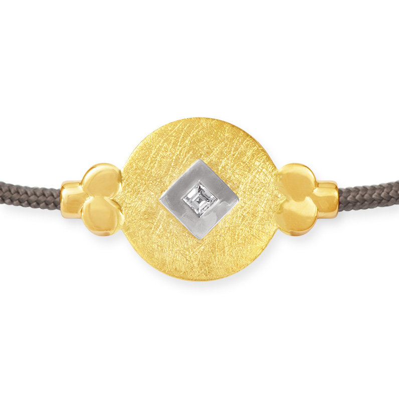 LESER Armband- 585 Gelbgold 925 Silber