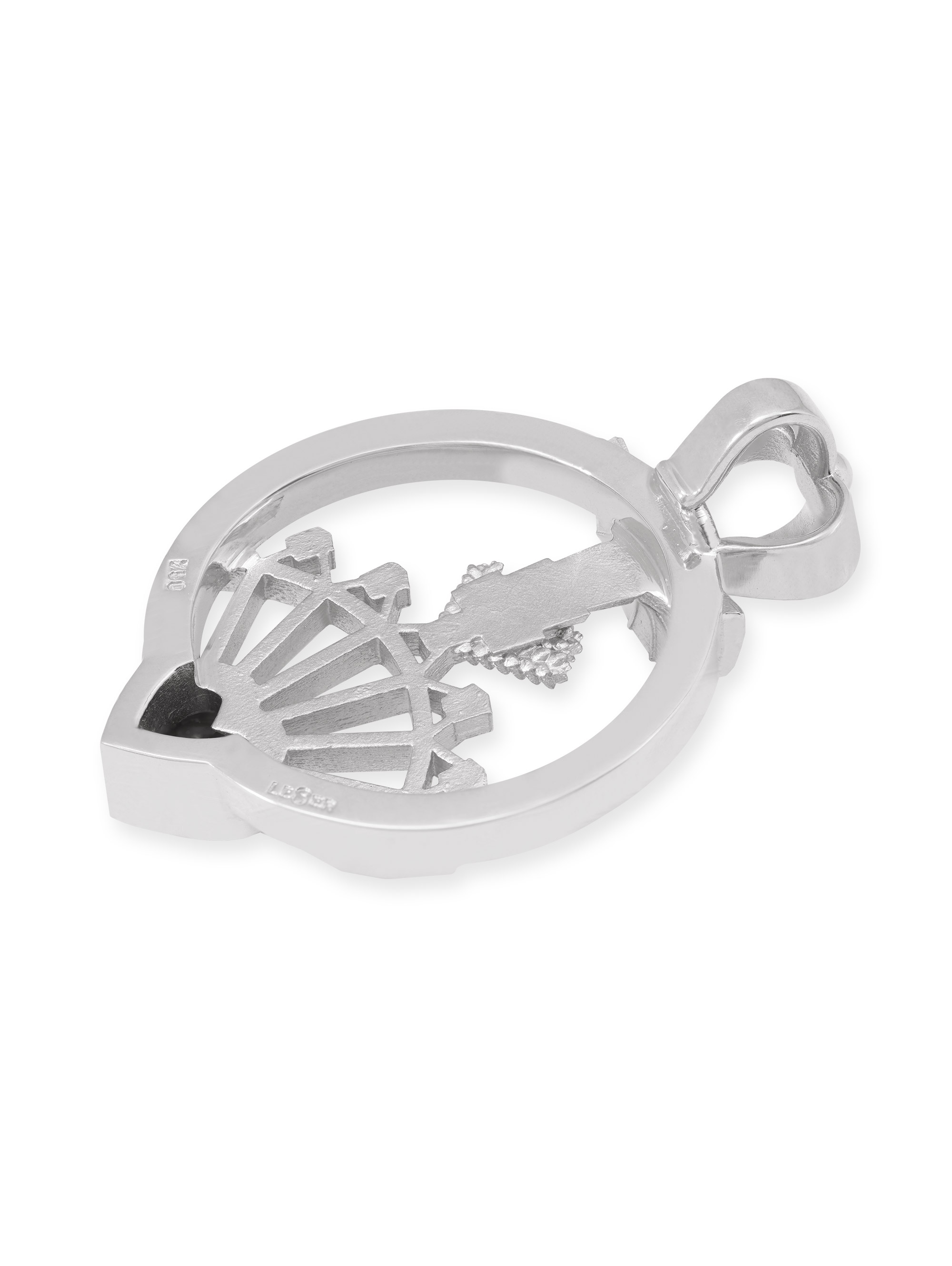 LESER Anhaenger- Stadtschmuck Straubing Volksfest Granat 750 Weissgold