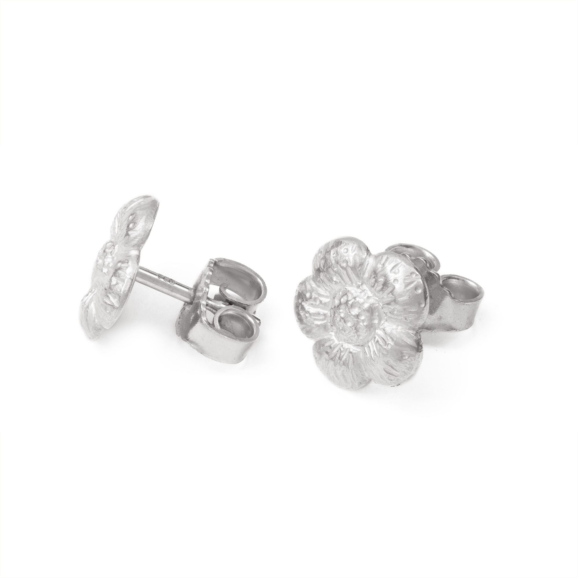 HoneyBlume_klein_750WG_112343-2 Ohrstecker Blume "Honey" klein