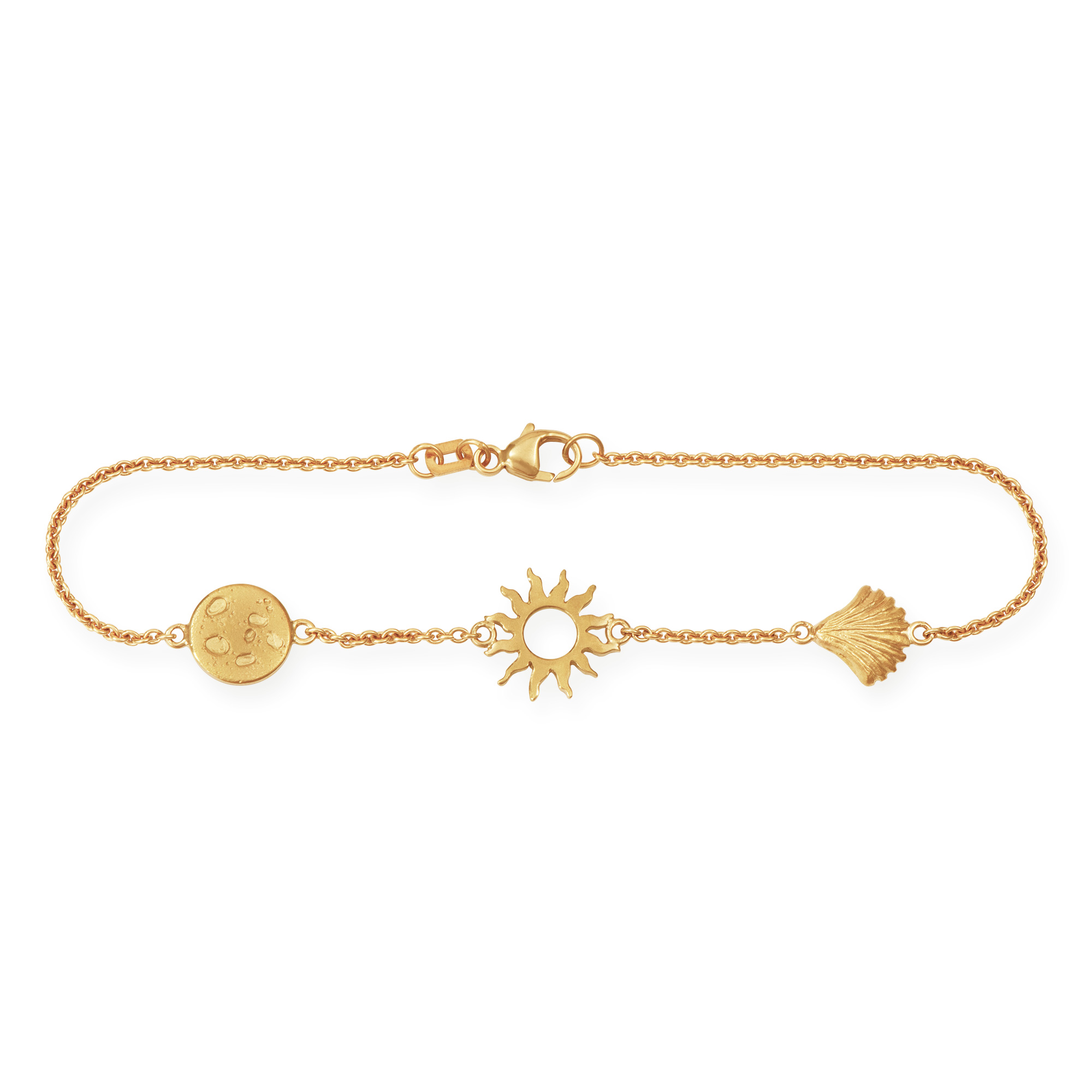 LESER Sonne Mond Strand-Armband-750 Rotgold