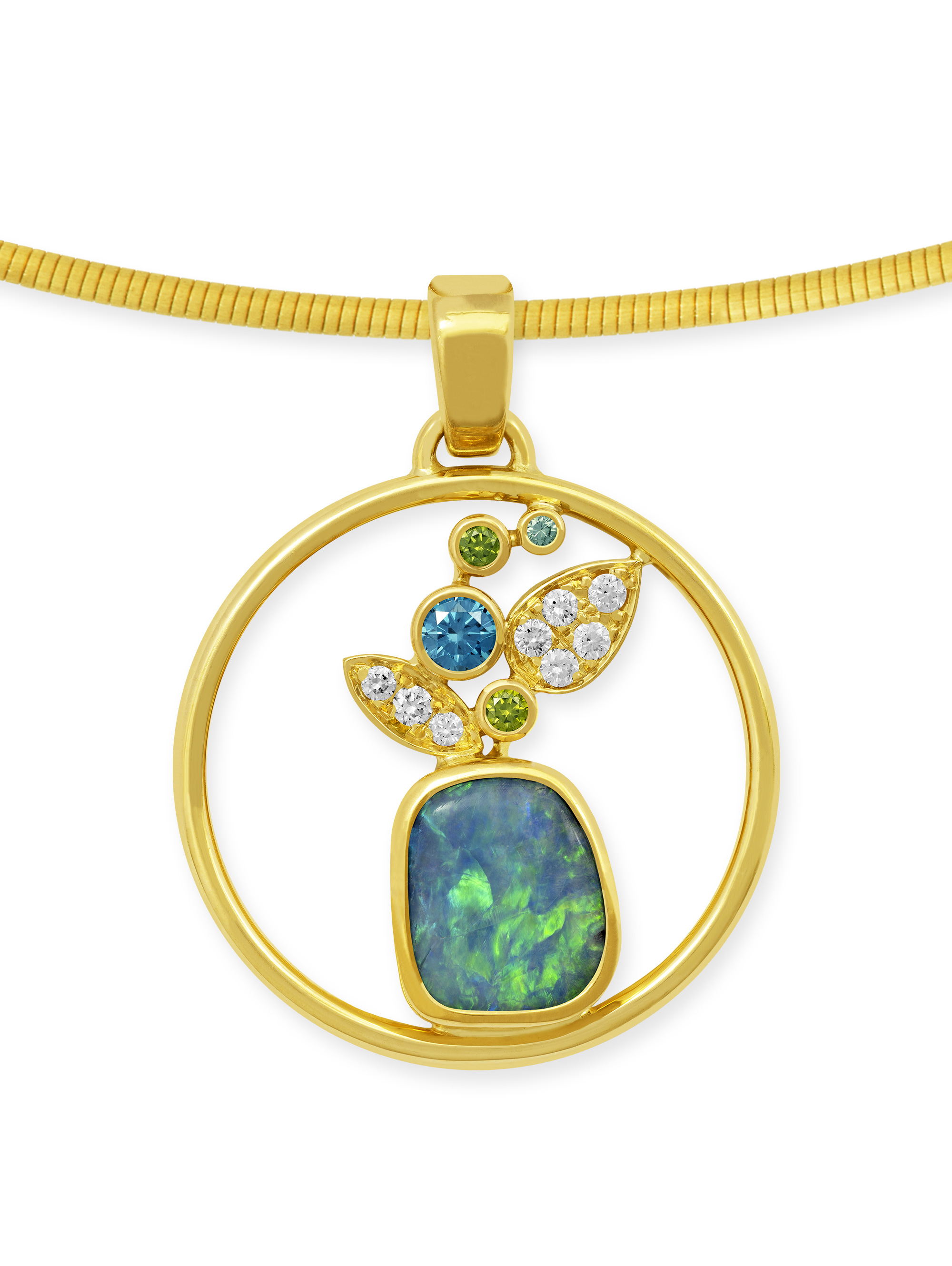LESER Anhänger- Gelbgold - Opal - Brillanten - 122669