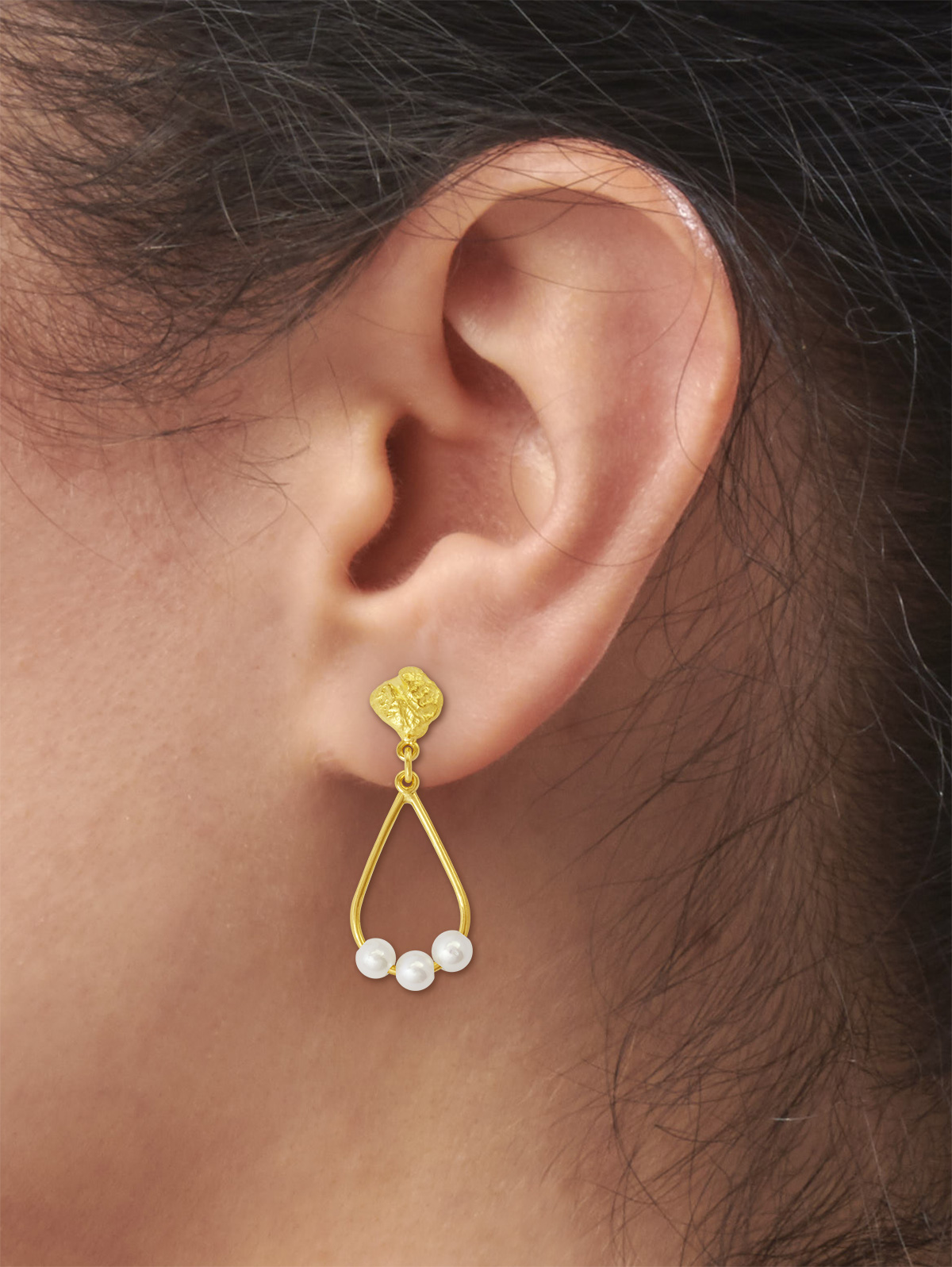 LESER Modelbilder-Ohr-Gelbgold-Perlen-121451