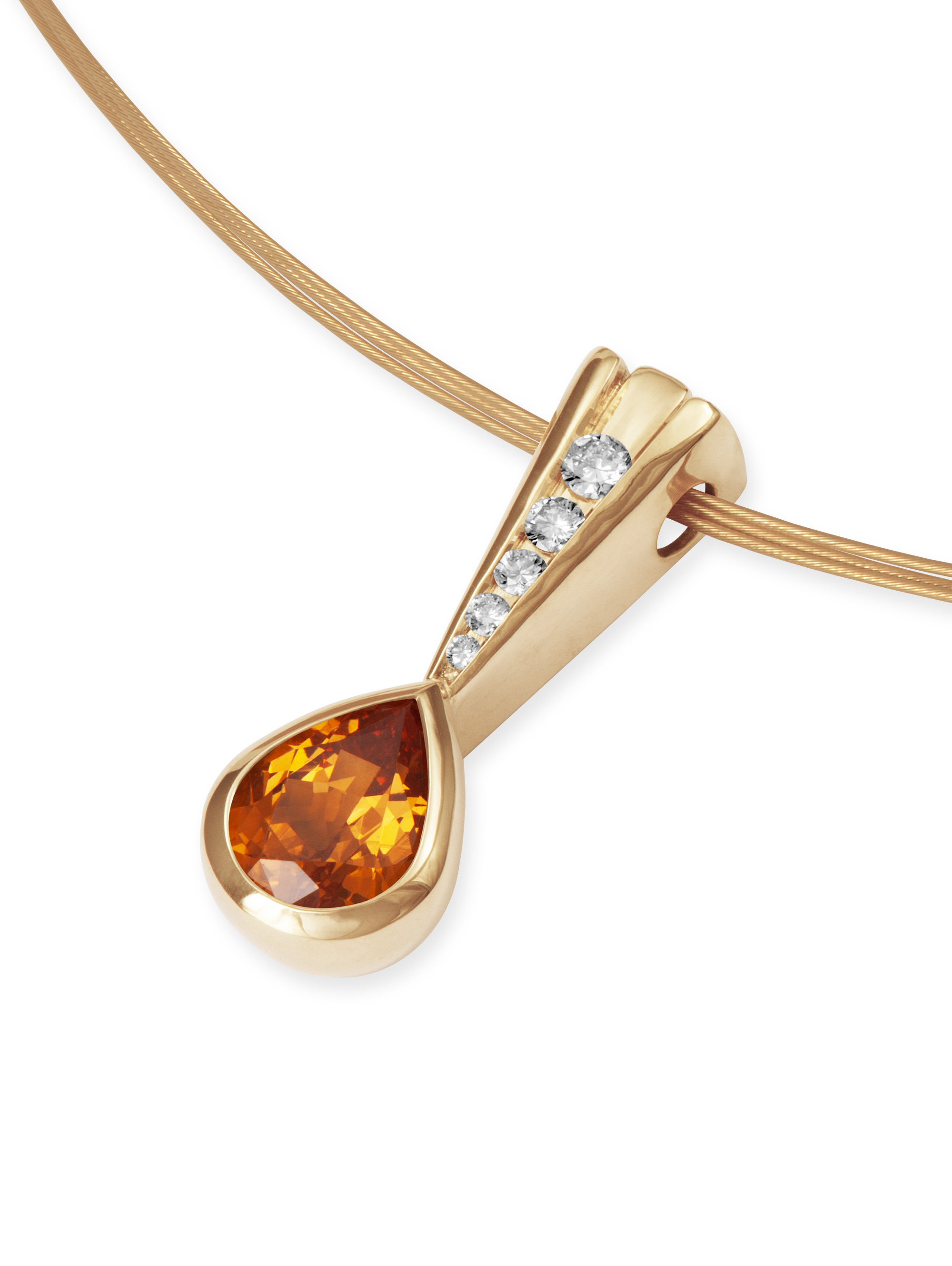 LESER Anhaenger- UNIKAT 750 Rosegold Mandaringranat-117266 LESER Anhaenger- UNIKAT 750 Rosegold Mandaringranat