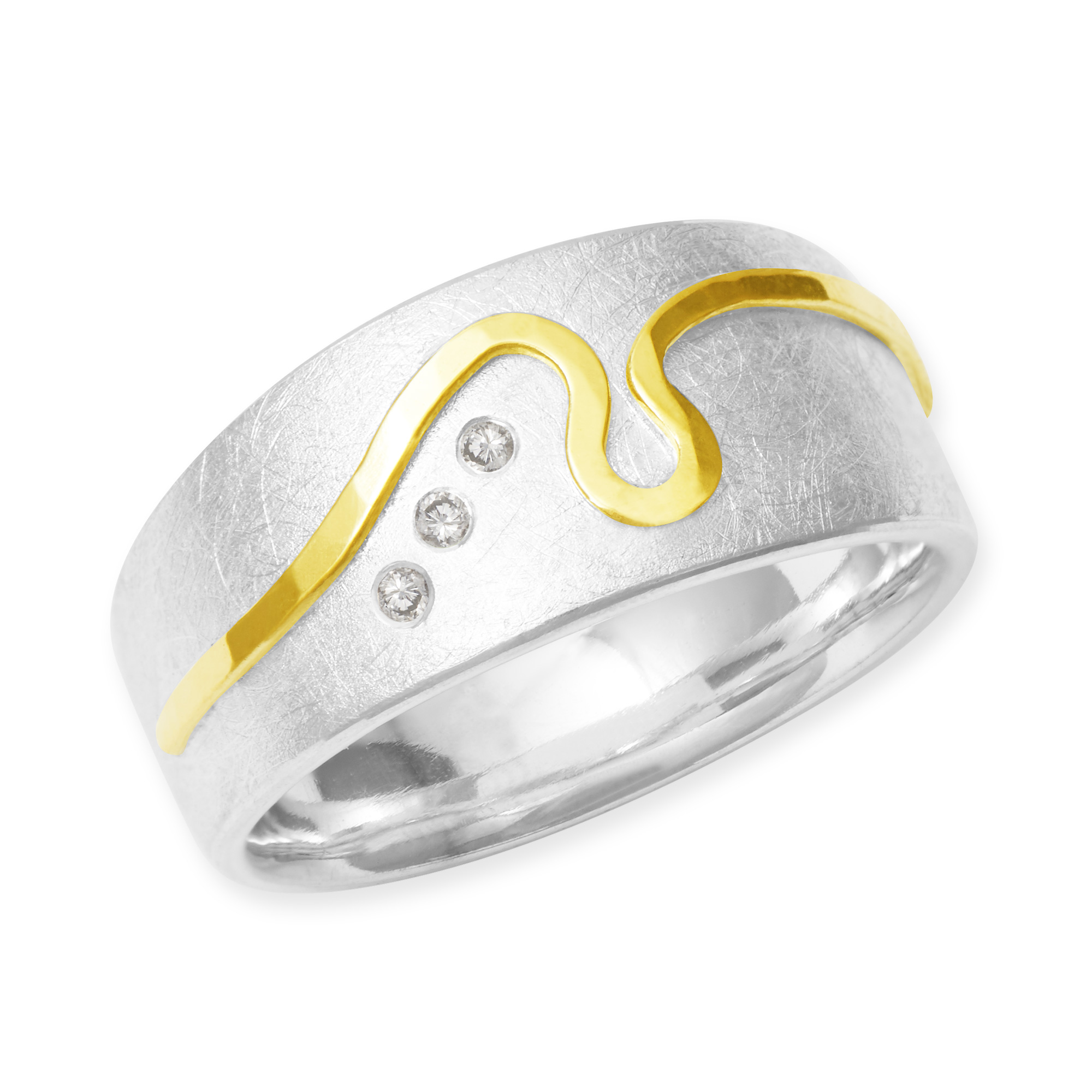 LESER Ring-925 Silber 900 Gelbgold