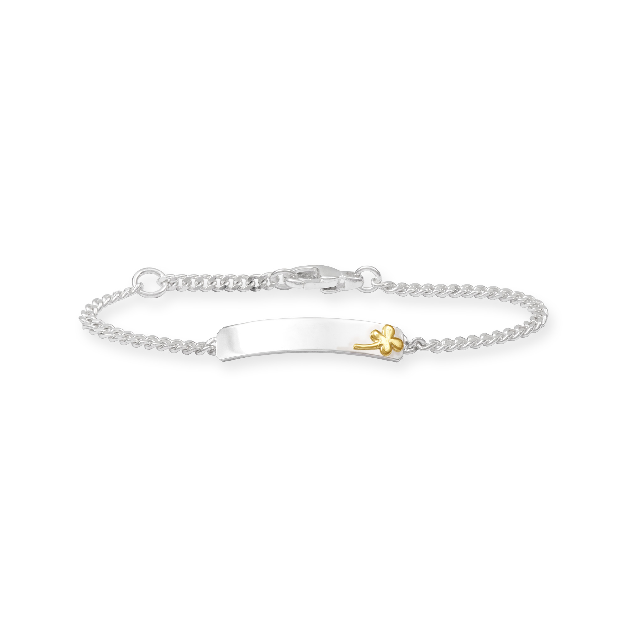 LESER Armband- Kleeblatte 925 Silber 750 Gelbgold-104930 LESER Armband- Kleeblatte 925 Silber 750 Gelbgold
