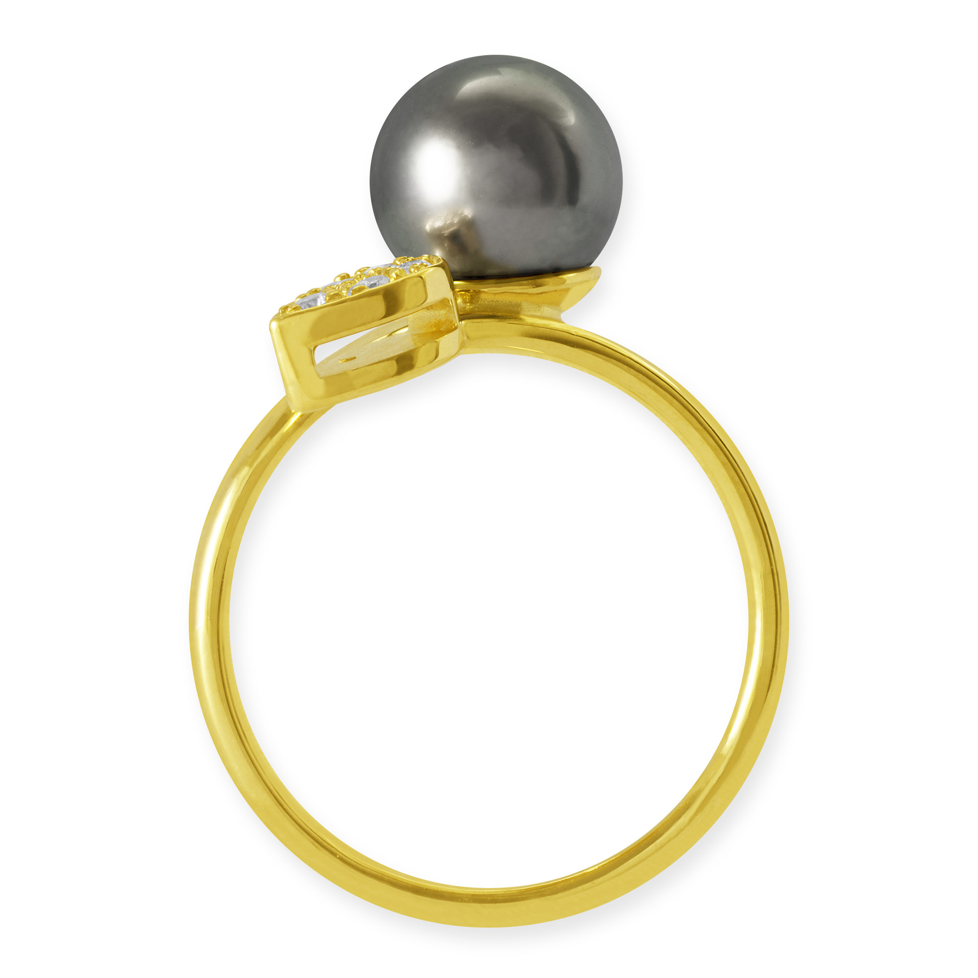 LESER Ring-750 Gelbgold-Brillanten-Tahitiperle-122827