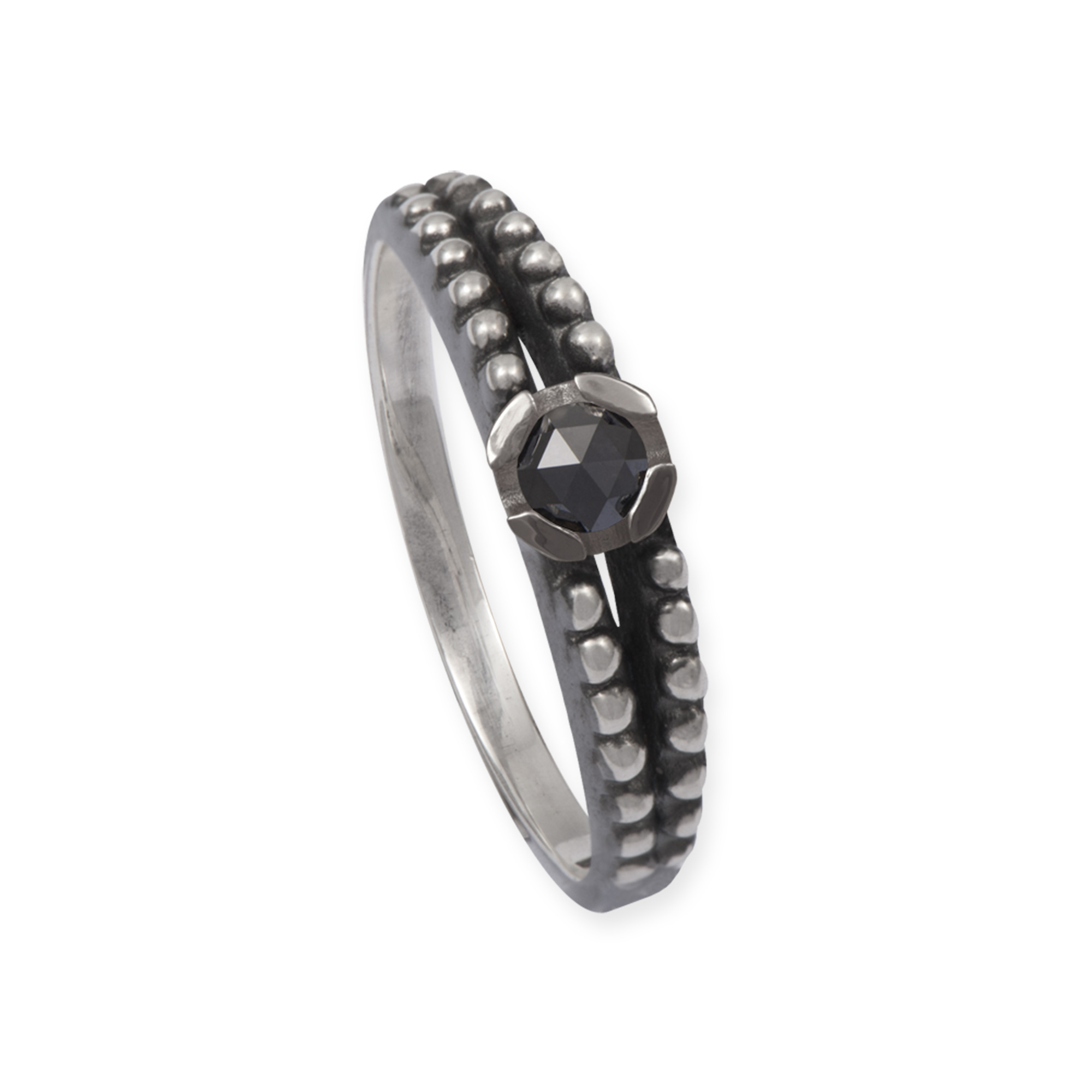 LESER Dirndlschmuck-Ring-925Silberoxy-Diamanr LESER Dirndlschmuck-Ring-925Silberoxy-Diamanr