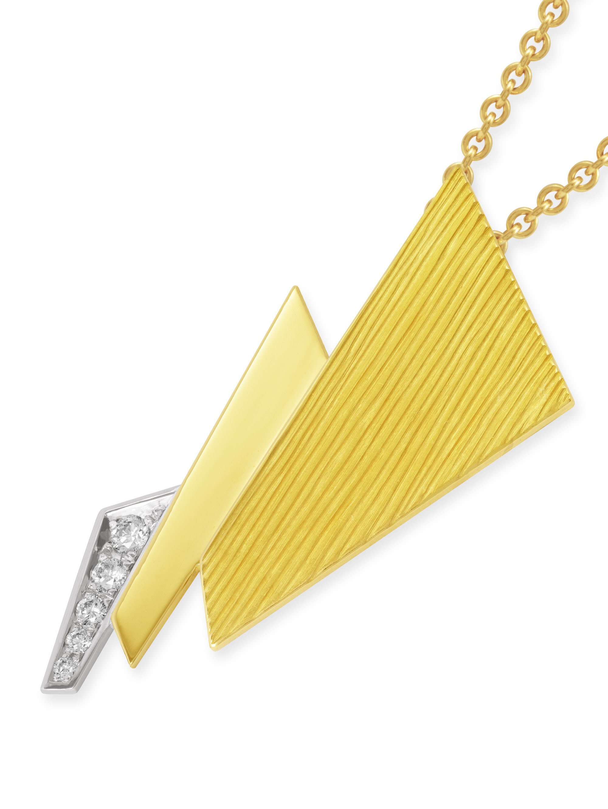 LESER Anhänger-Zackzack-Gelbgold-Weissgold-Brillanten-122776