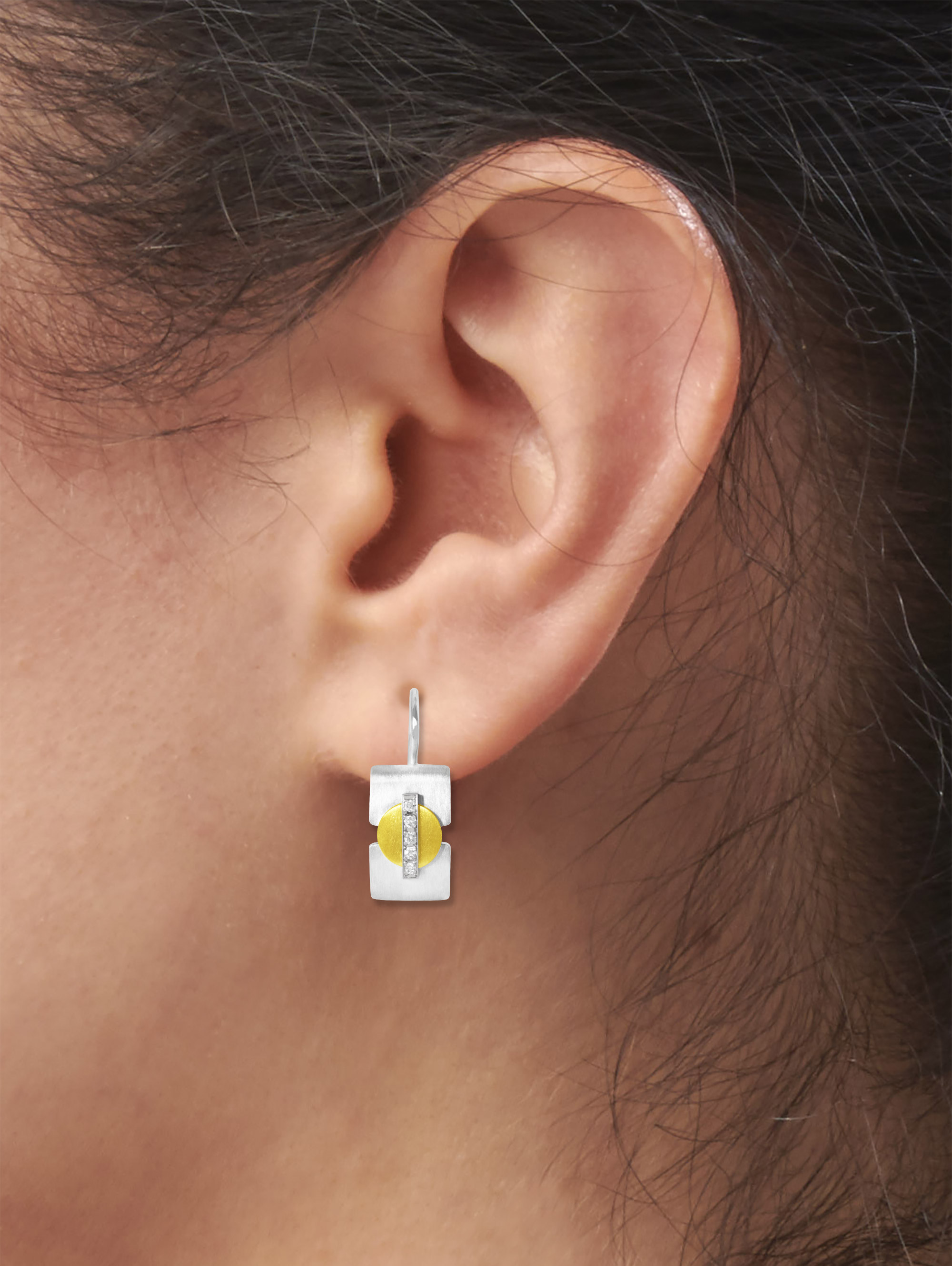 LESER Modelbilder-Ohr-Gelbgold-Silber-Brillanten-122893