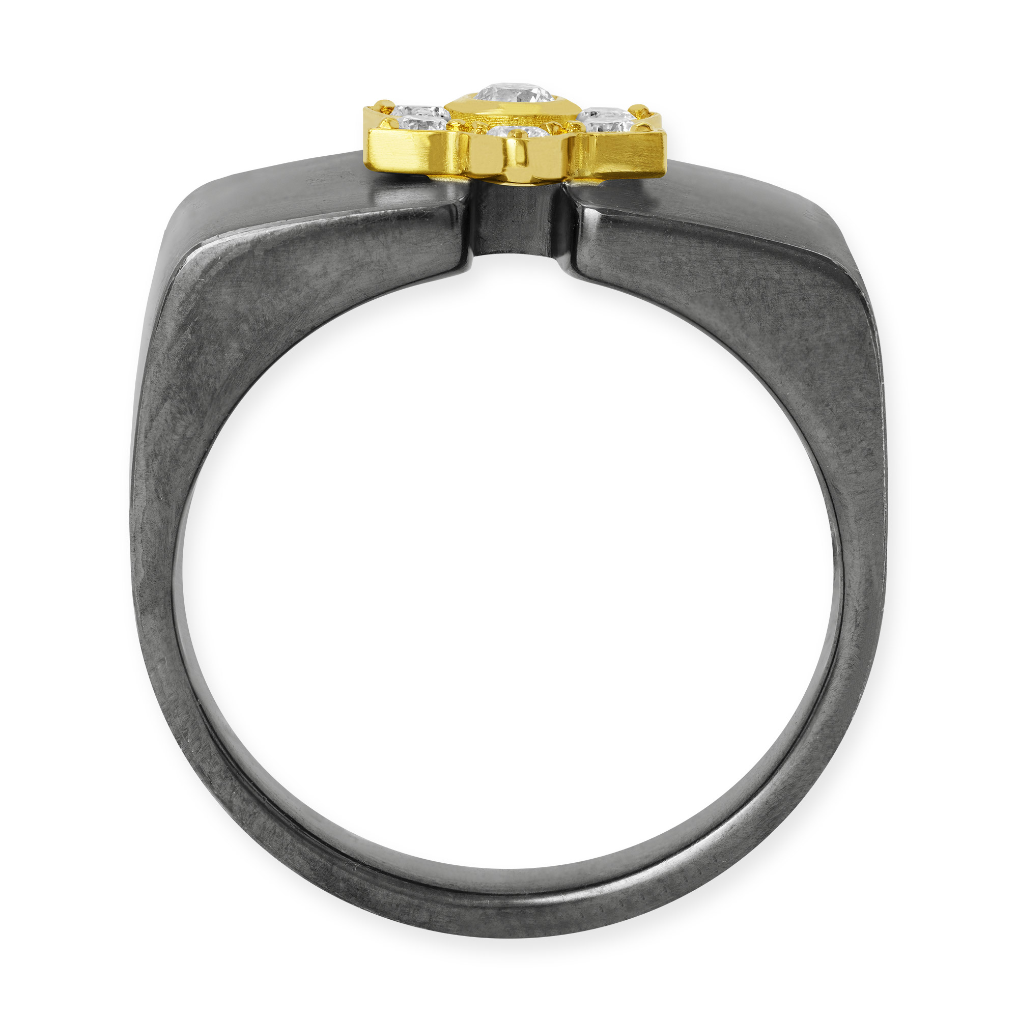 LESER Ring-Flowerstar-Gelbgold-Silberoxydiert-Brillanten-122720 LESER Ring-Flowerstar-Gelbgold-Silberoxydiert-Brillanten-122720
