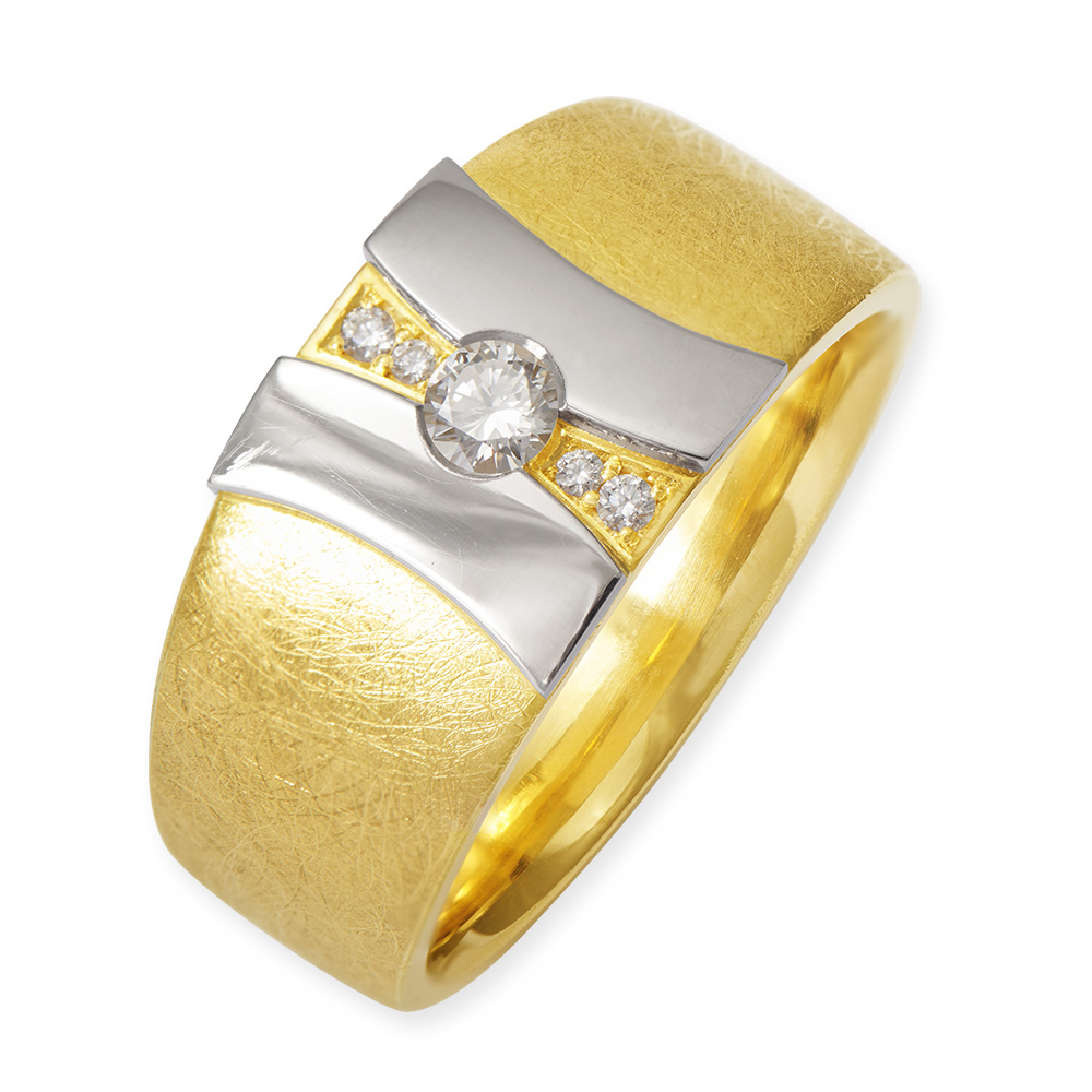 LESER Ring- 750 Gelbgold 750 Weißgold