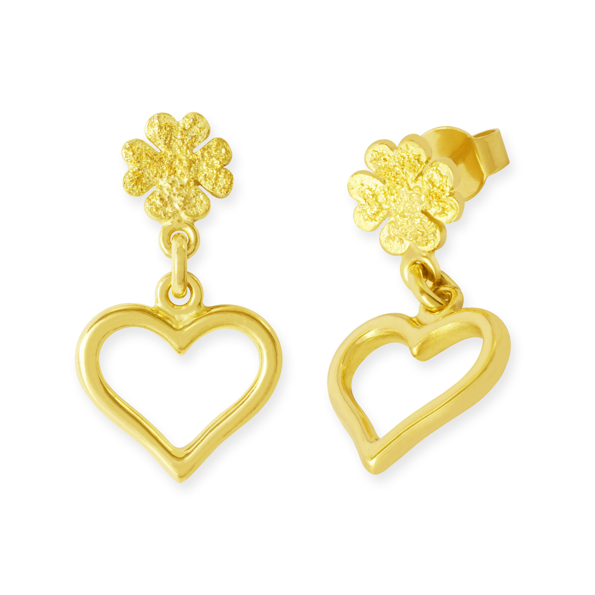 LESER Herz-Ohrstecker-Gelbgold-122922