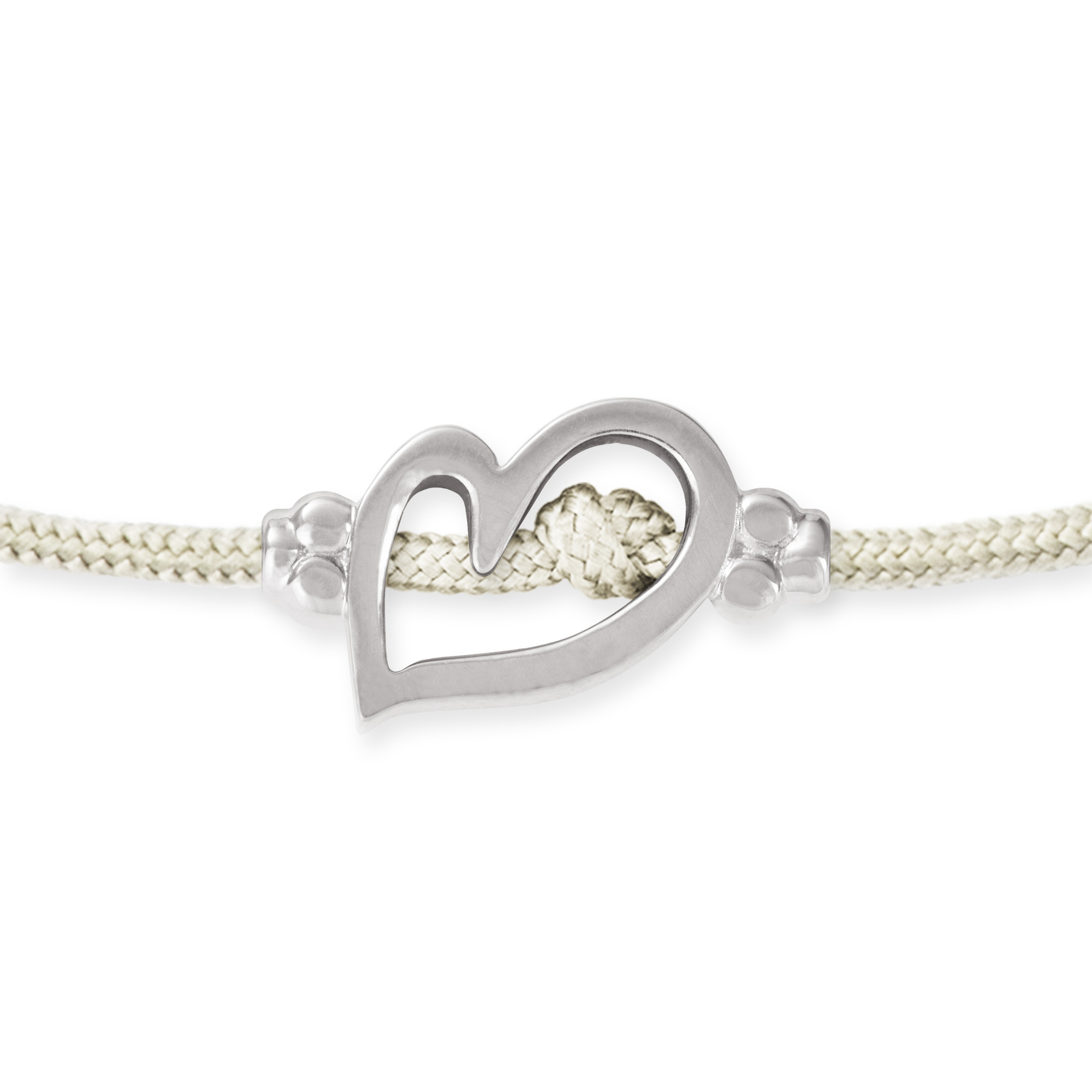 LESER Armband- Herz 750 Weissgold