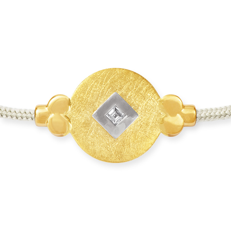 LESER Armband- 585 Gelbgold 925 Silber