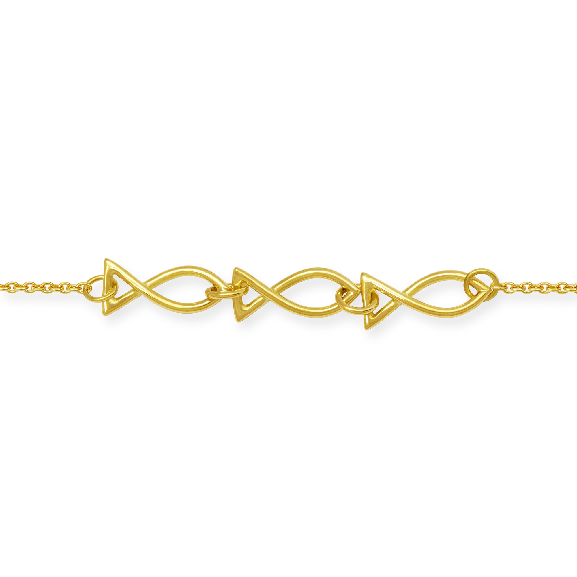 Feines Gliederarmband aus 750/Gelbgold