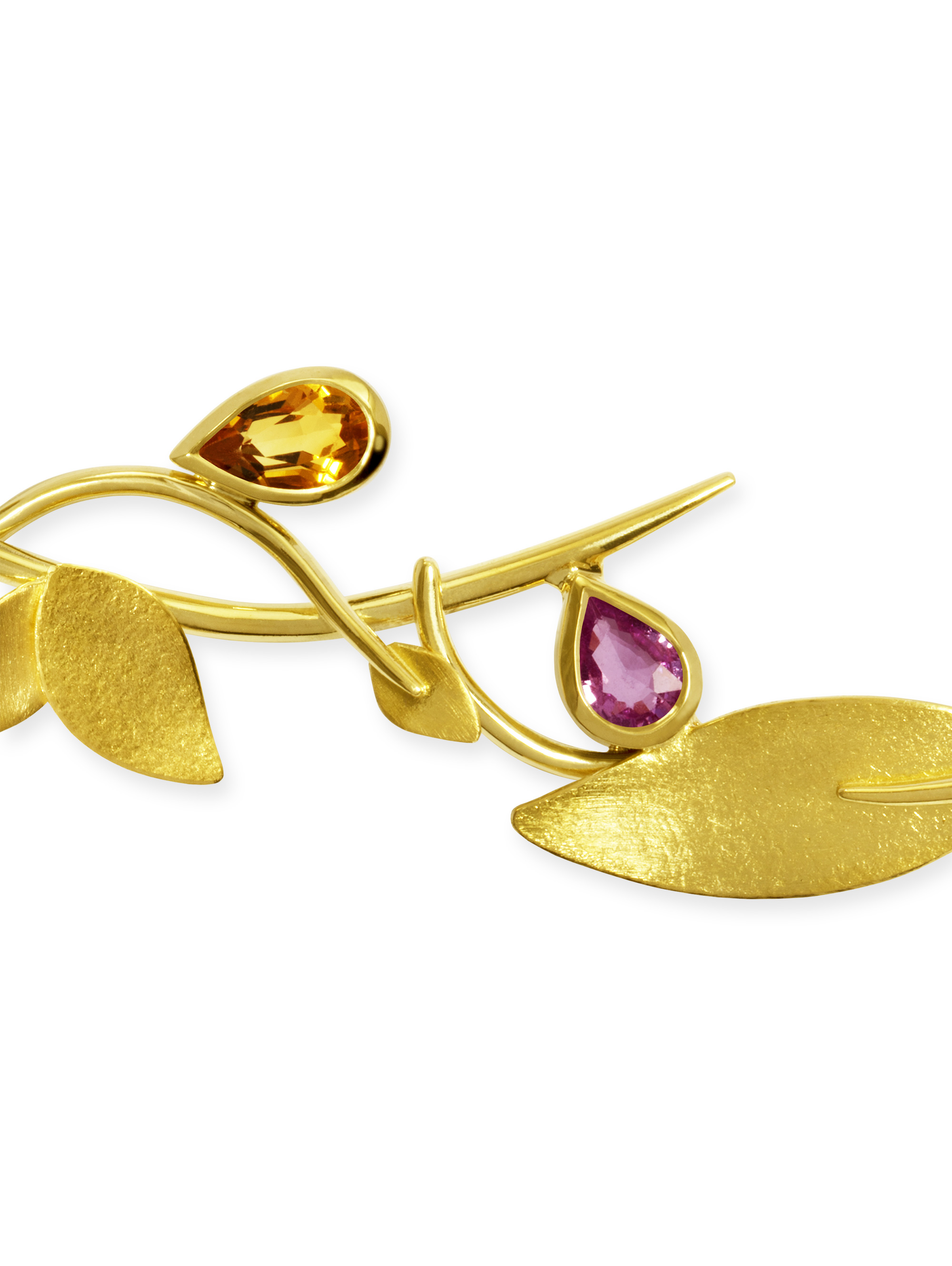 LESER Blaettercollier-750GG-750WG-Saphir-Citrin-Brillanten-121574 LESER Blaettercollier-750GG-750WG-Saphir-Citrin-Brillanten-121574