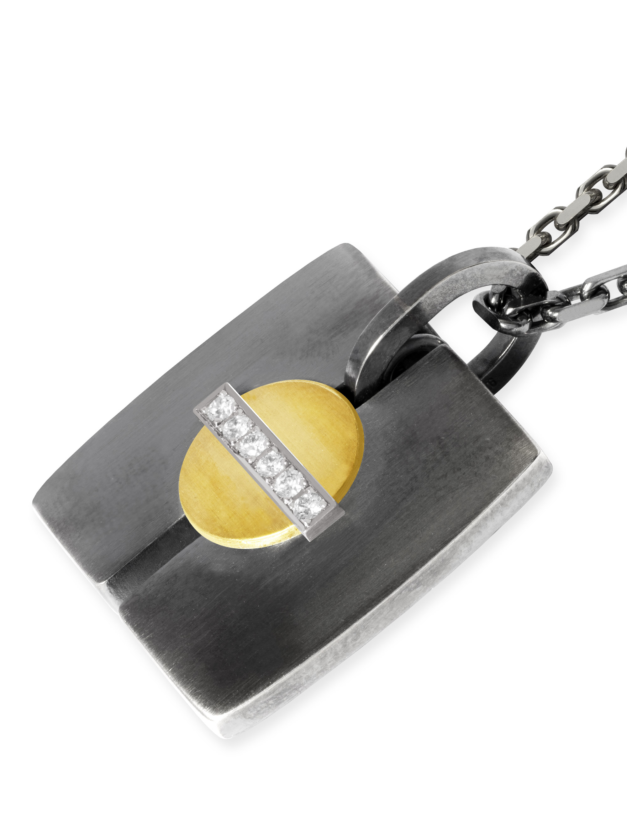 LESER Anhänger-Silberoxydiert-Gelbgold-Weißgold-Brillanten-122829